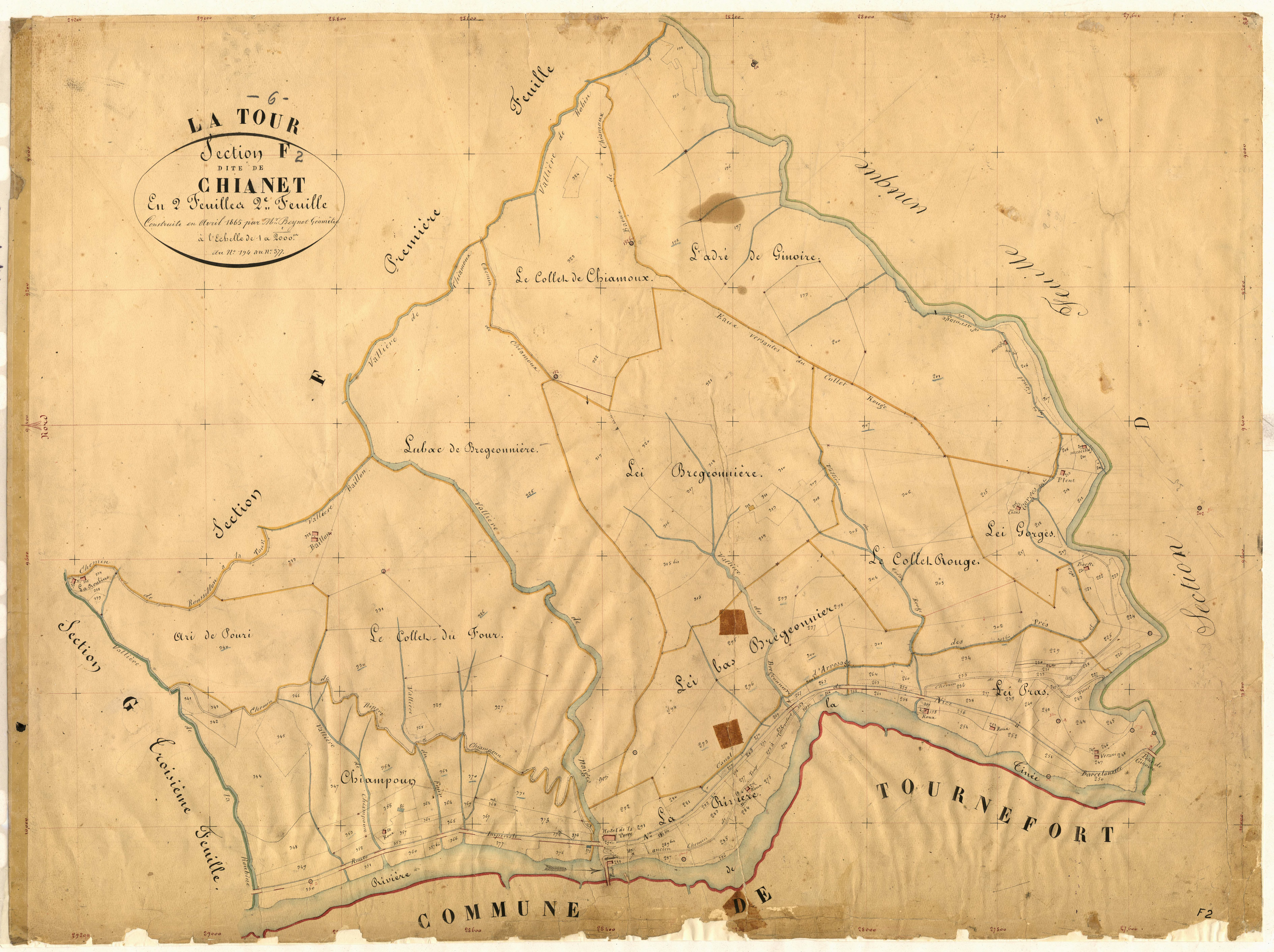 Chianet. - Plan de section, F2