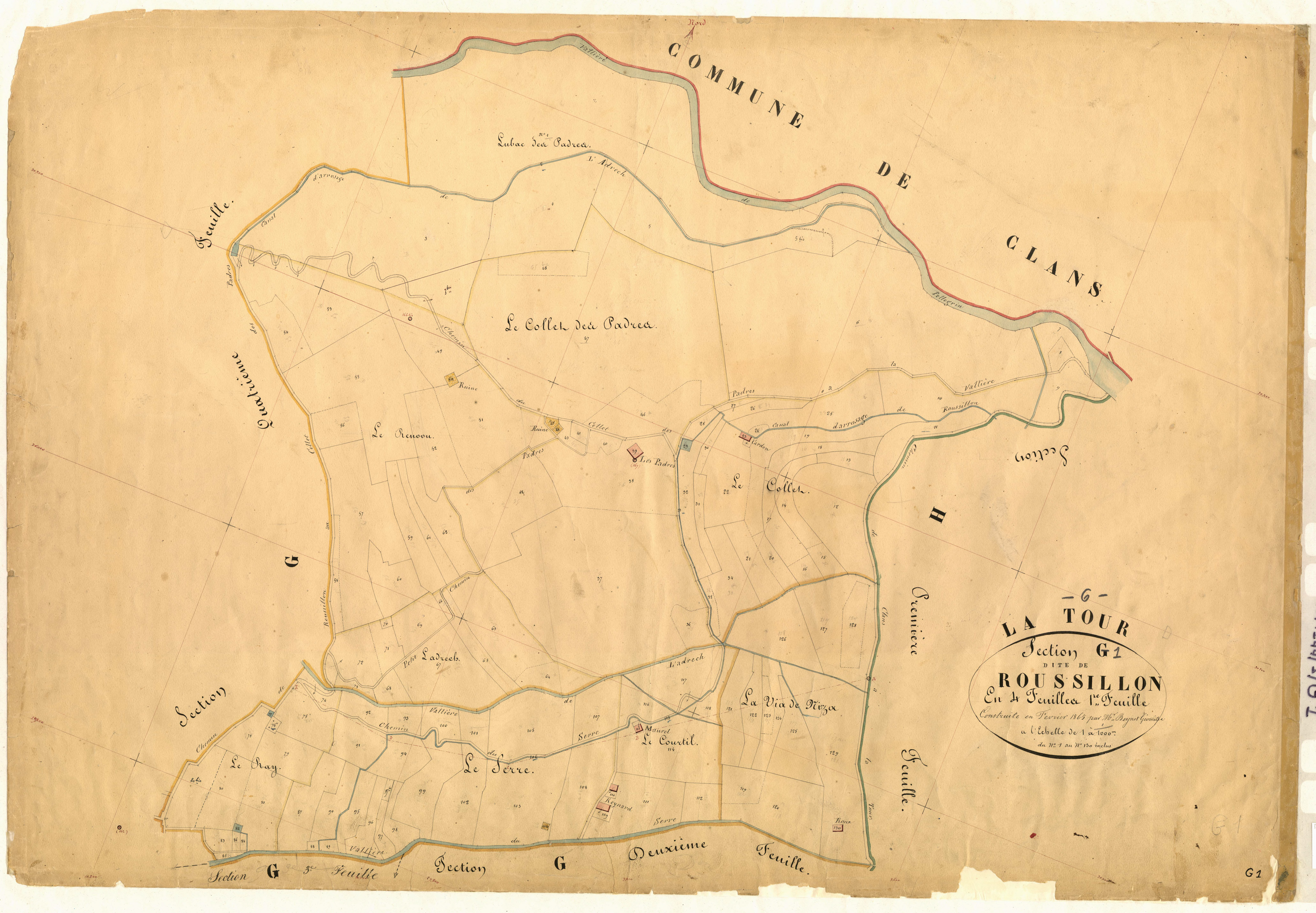 Roussillon. - Plan de section, G1