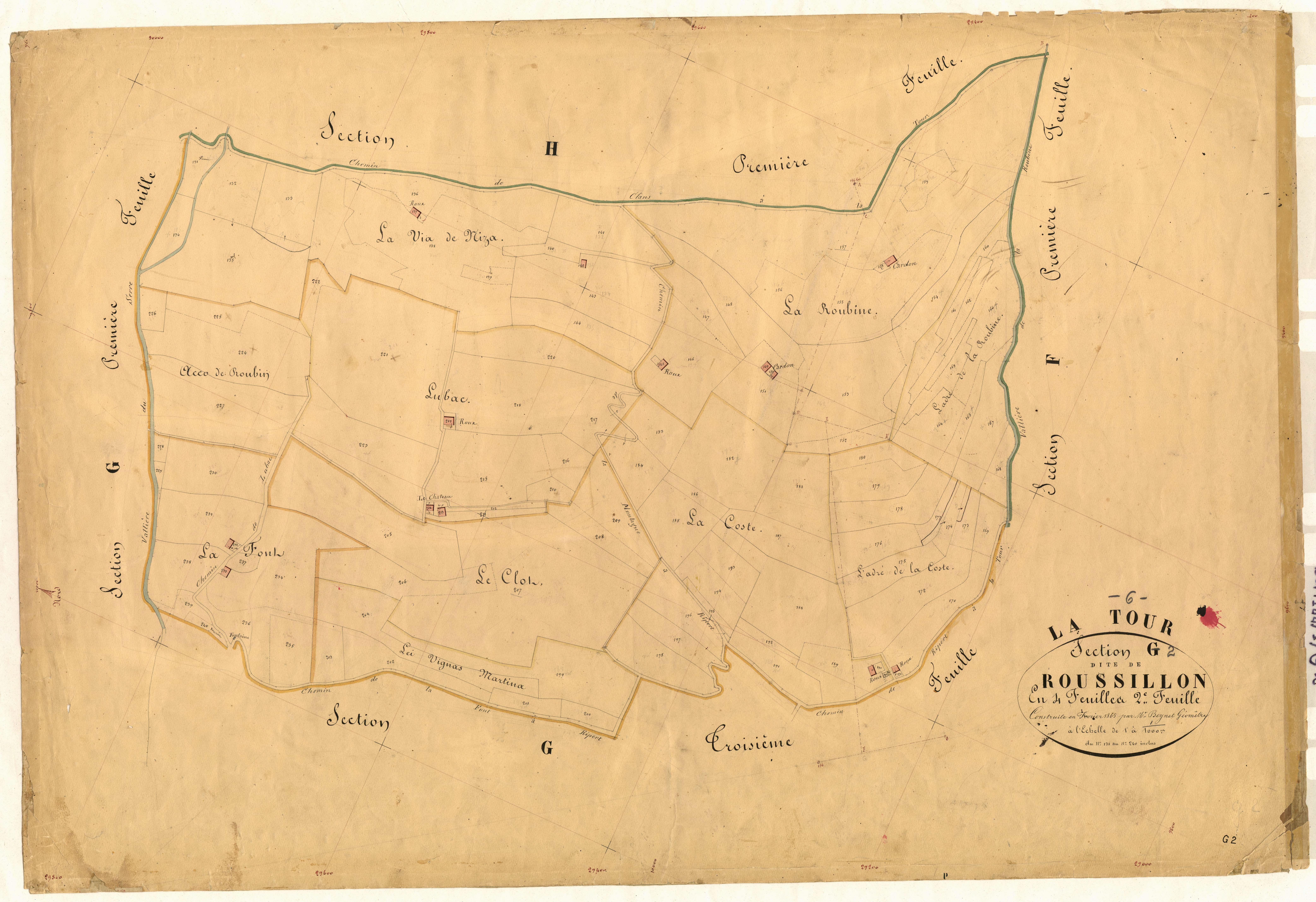 Roussillon. - Plan de section, G2
