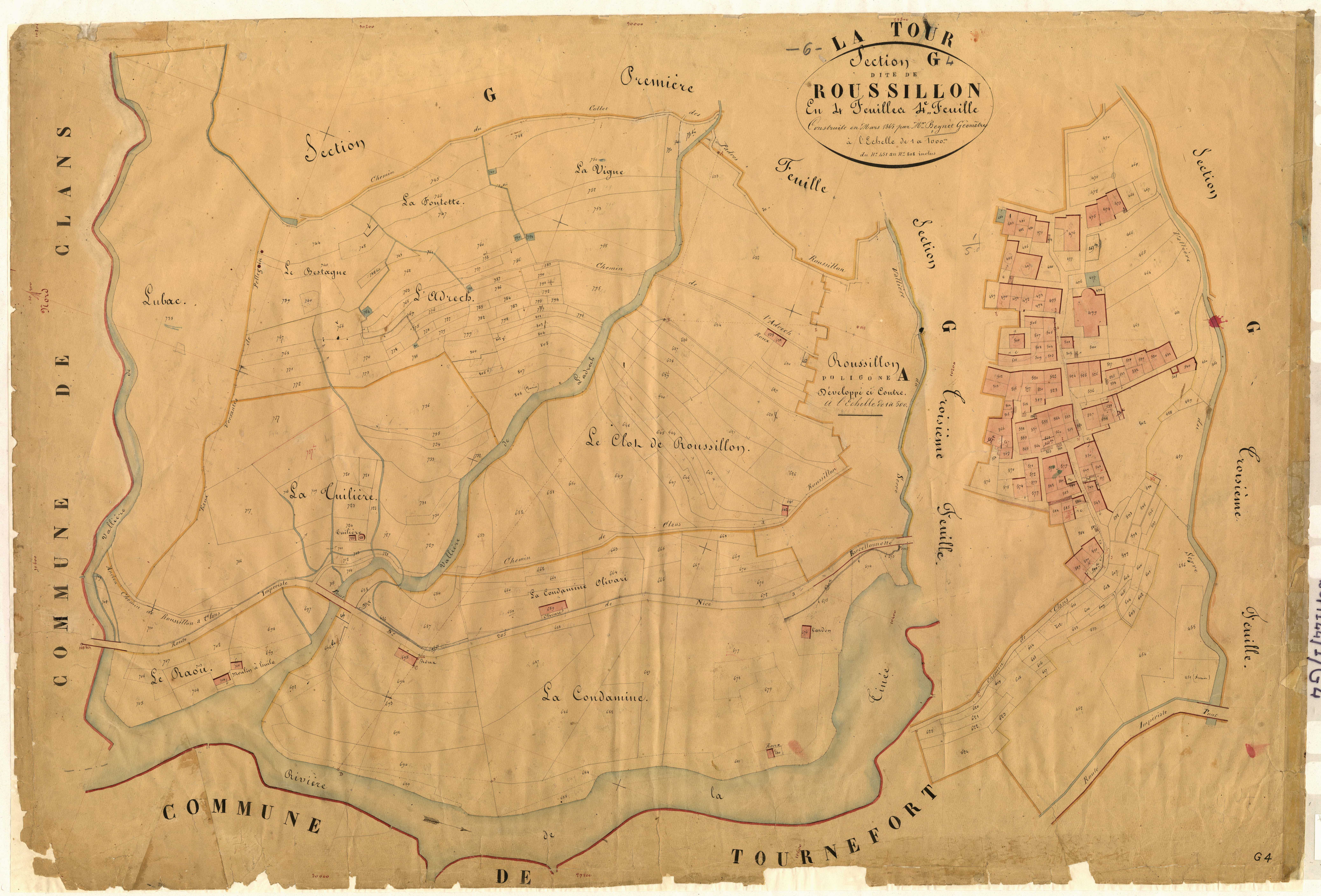 Roussillon. - Plan de section, G4