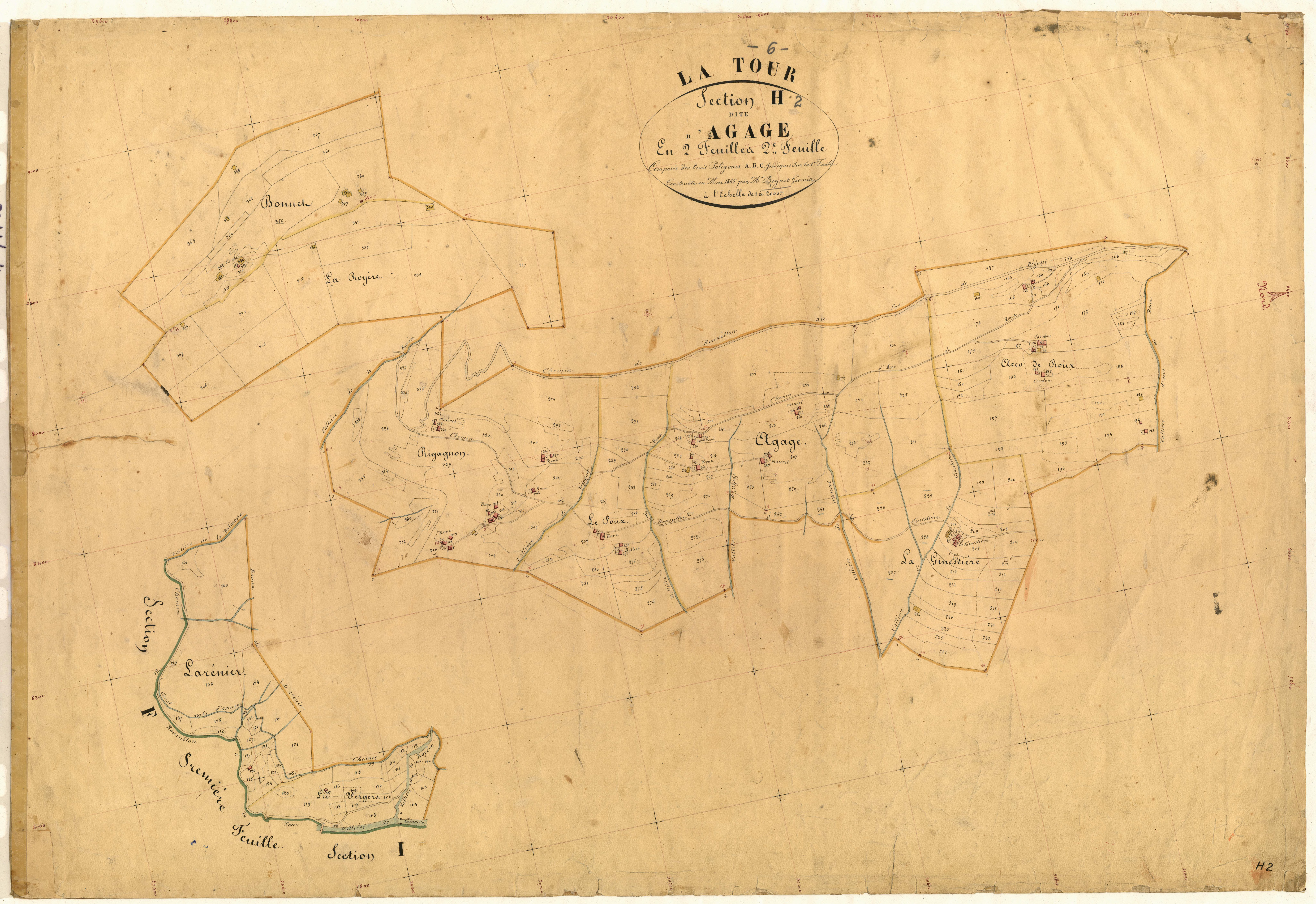 Agage. - Plan de section, H2
