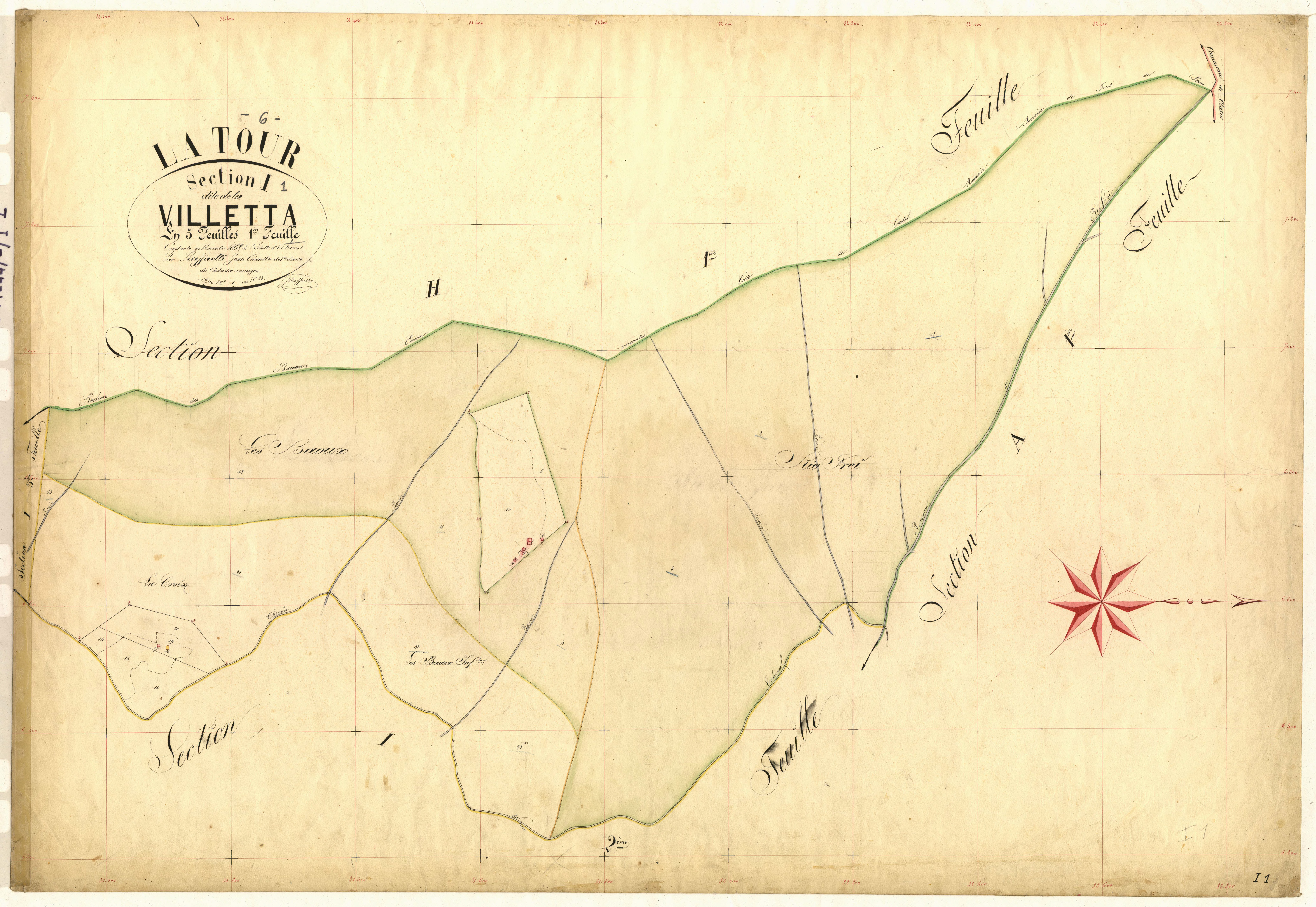 La Villetta. - Plan de section, I1