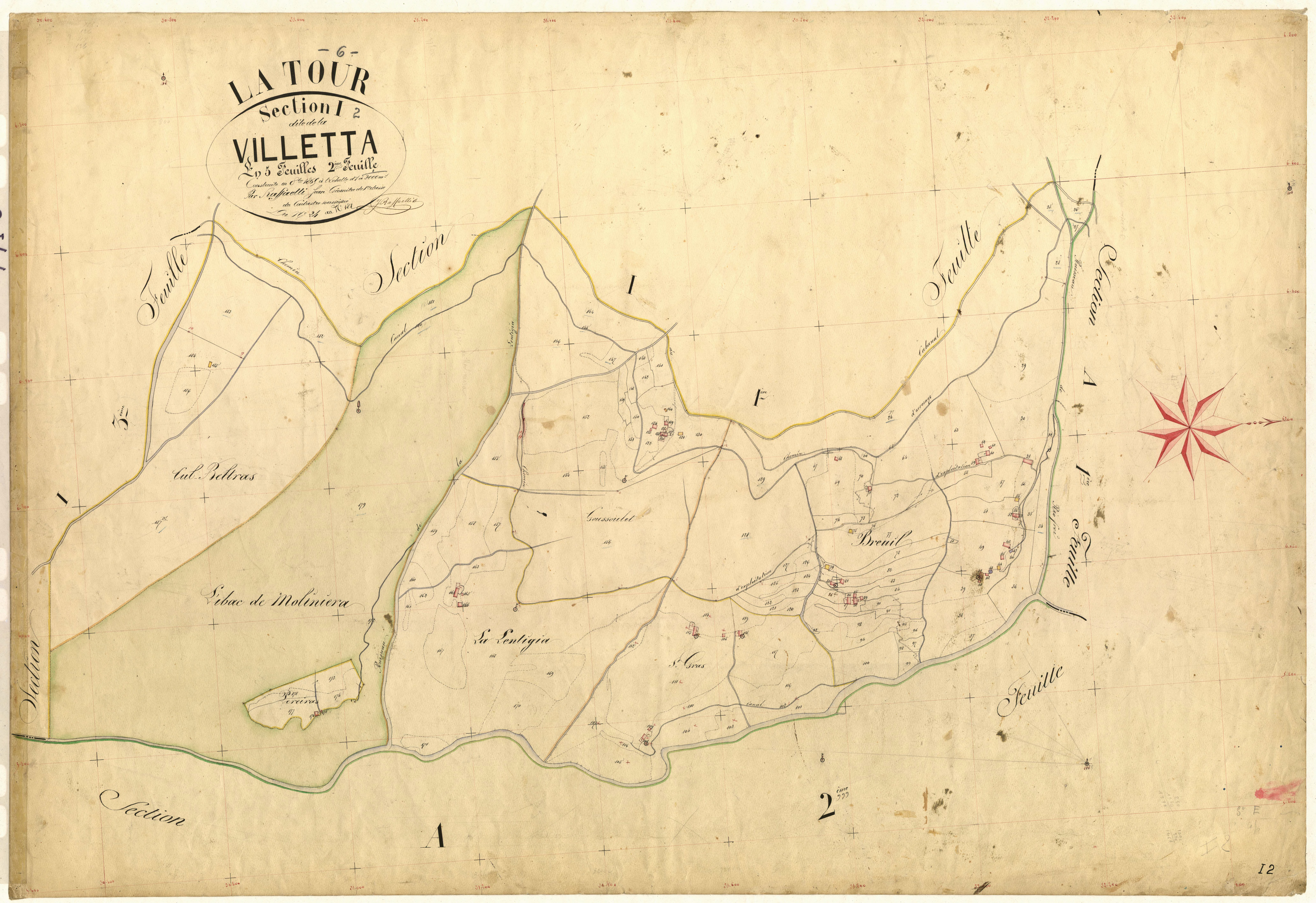 La Villetta. - Plan de section, I2