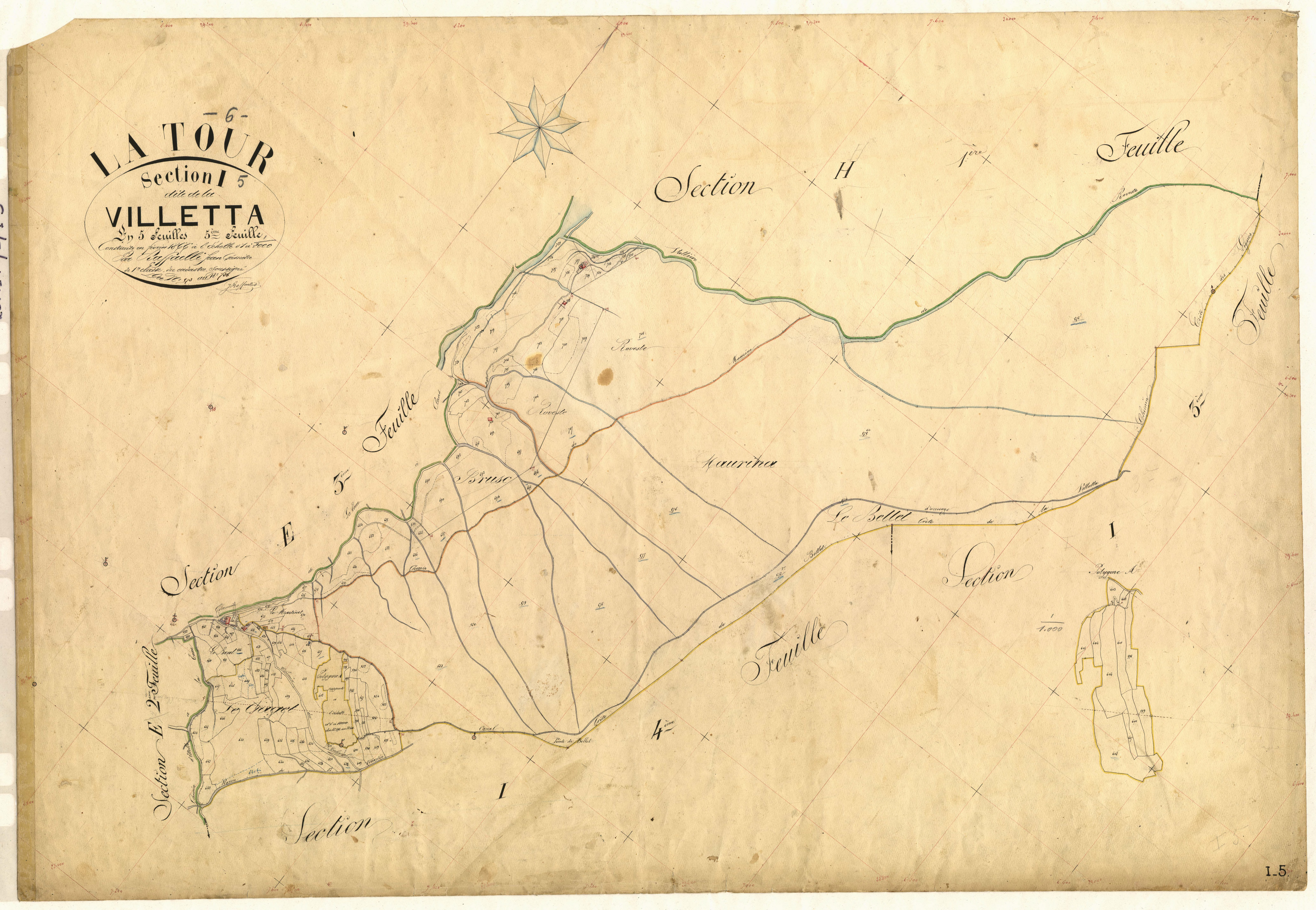 La Villetta. - Plan de section, I5