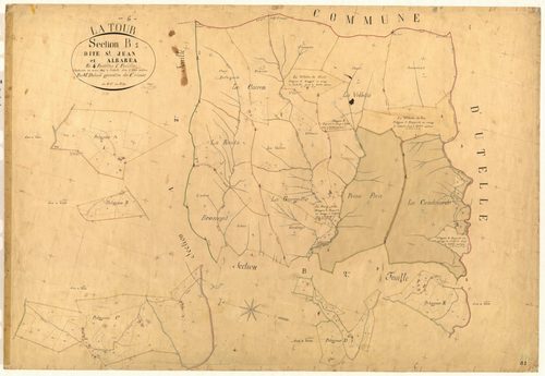 Saint-Jean et Albarea. - Plan de section, B1