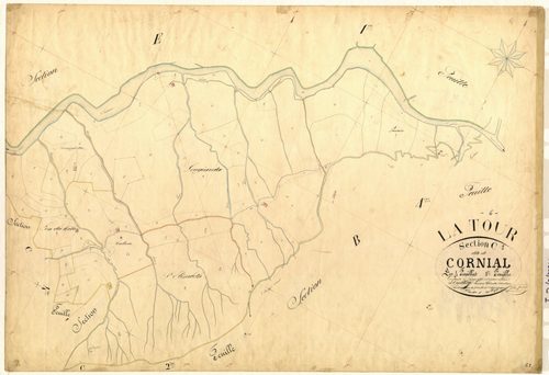 Cornial. - Plan de section, C1