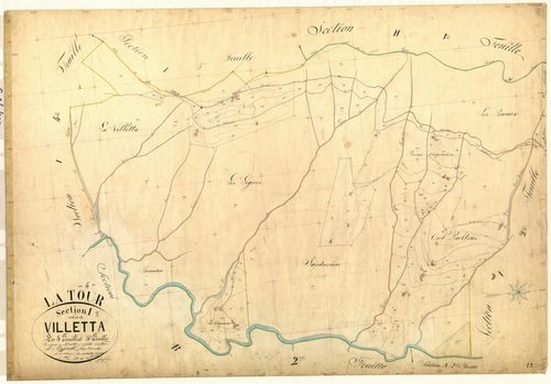 La Villetta. - Plan de section, I3