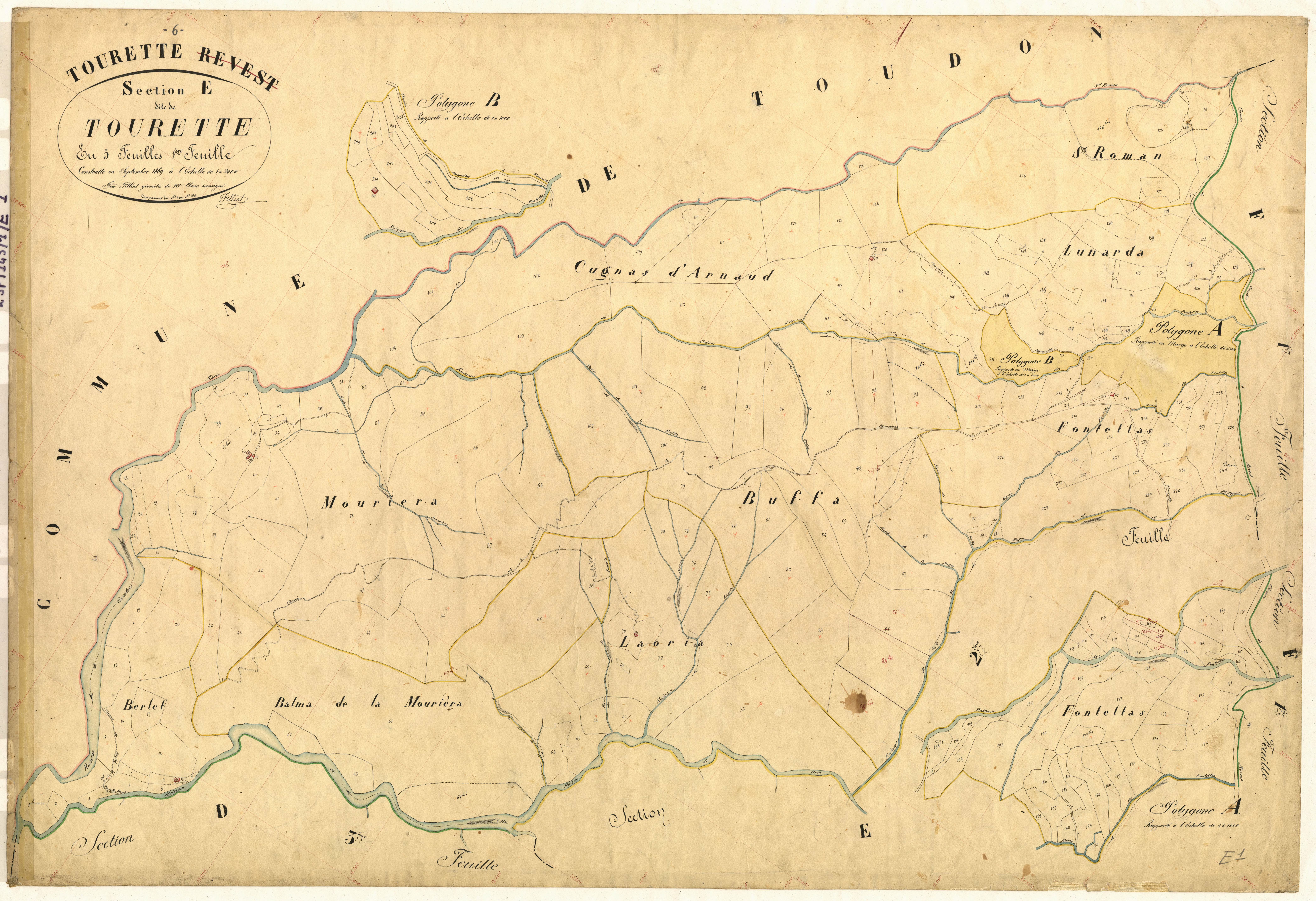 Tourette. - Plan de section, E1