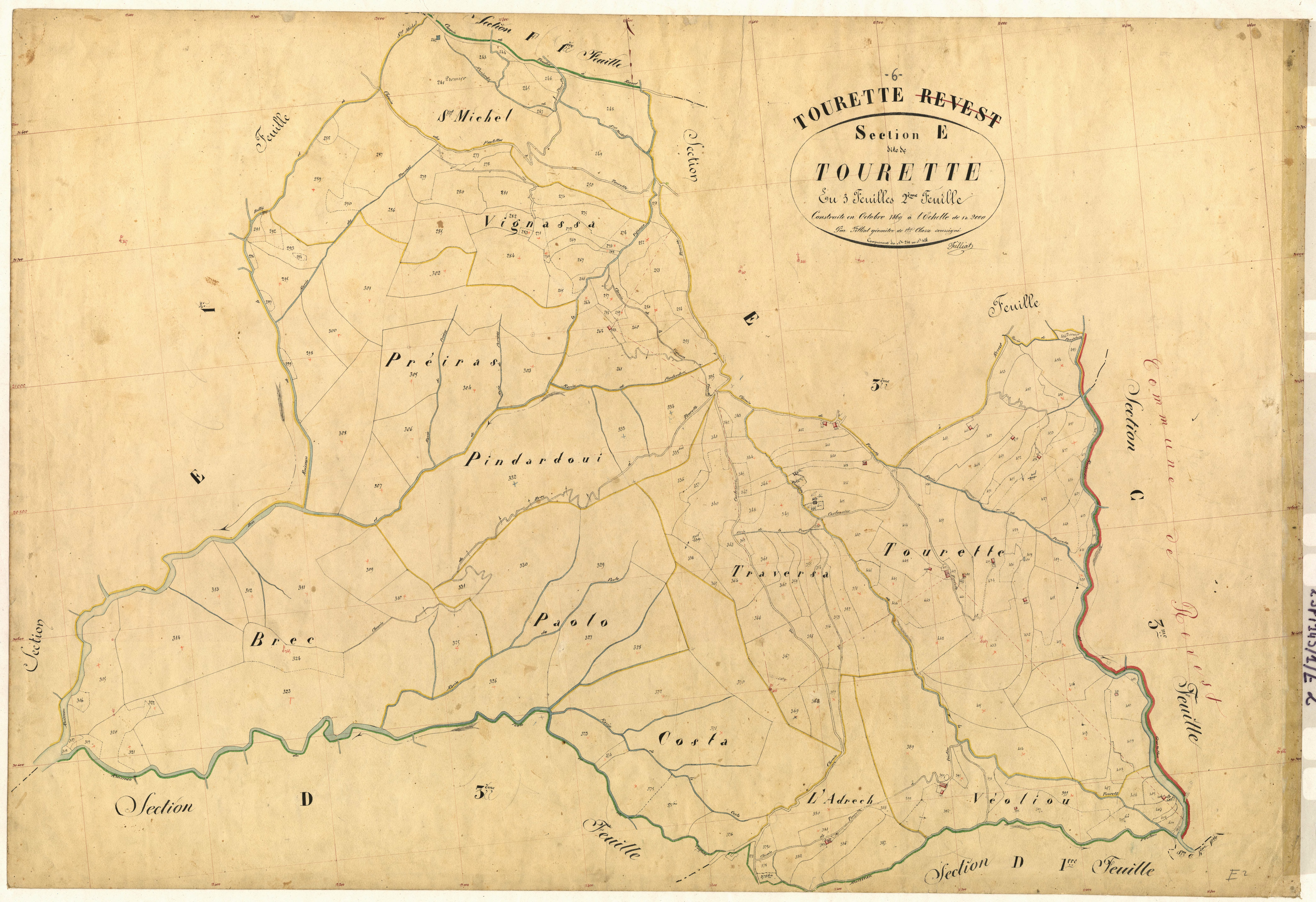 Tourette. - Plan de section, E2