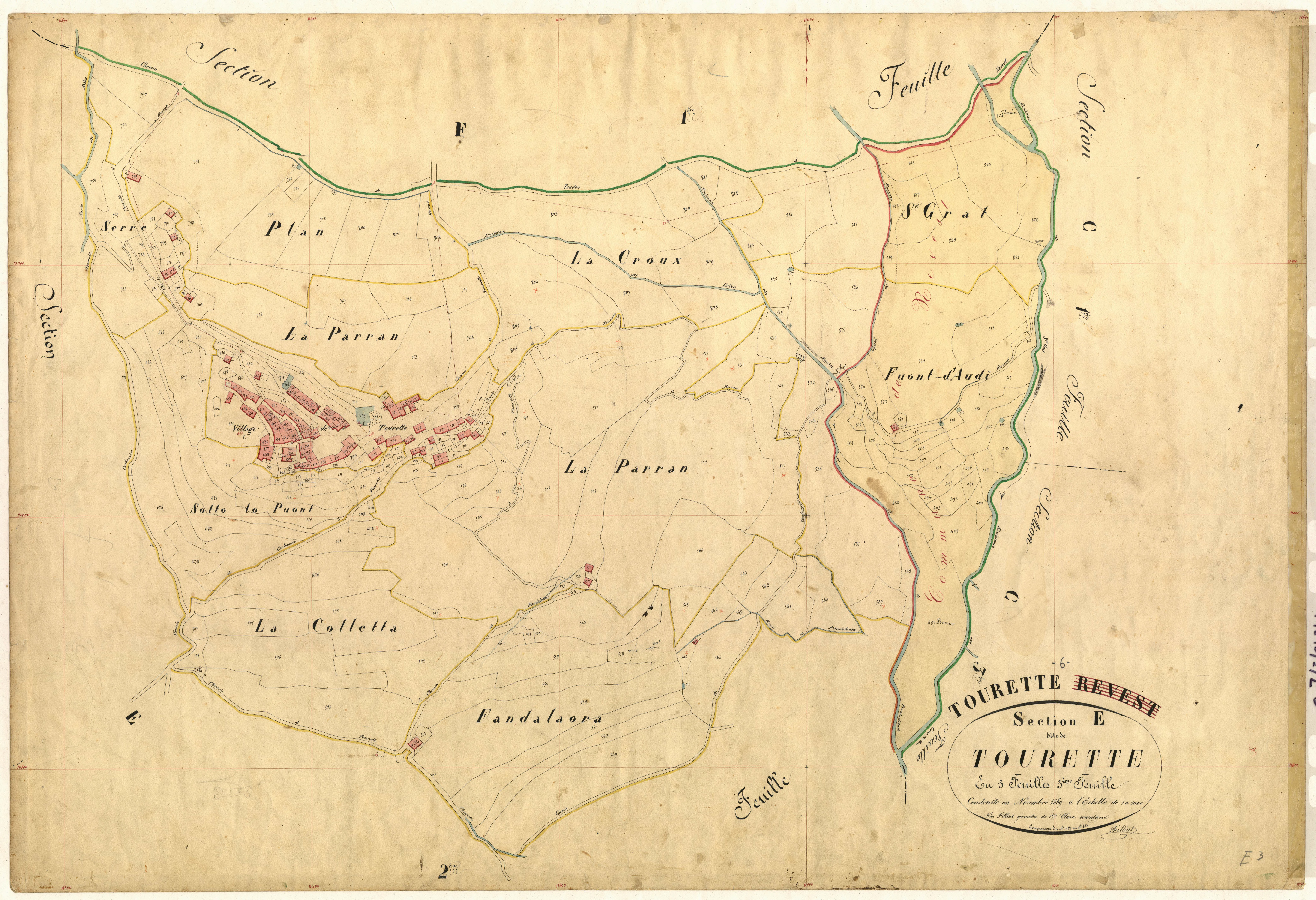 Tourette. - Plan de section, E3