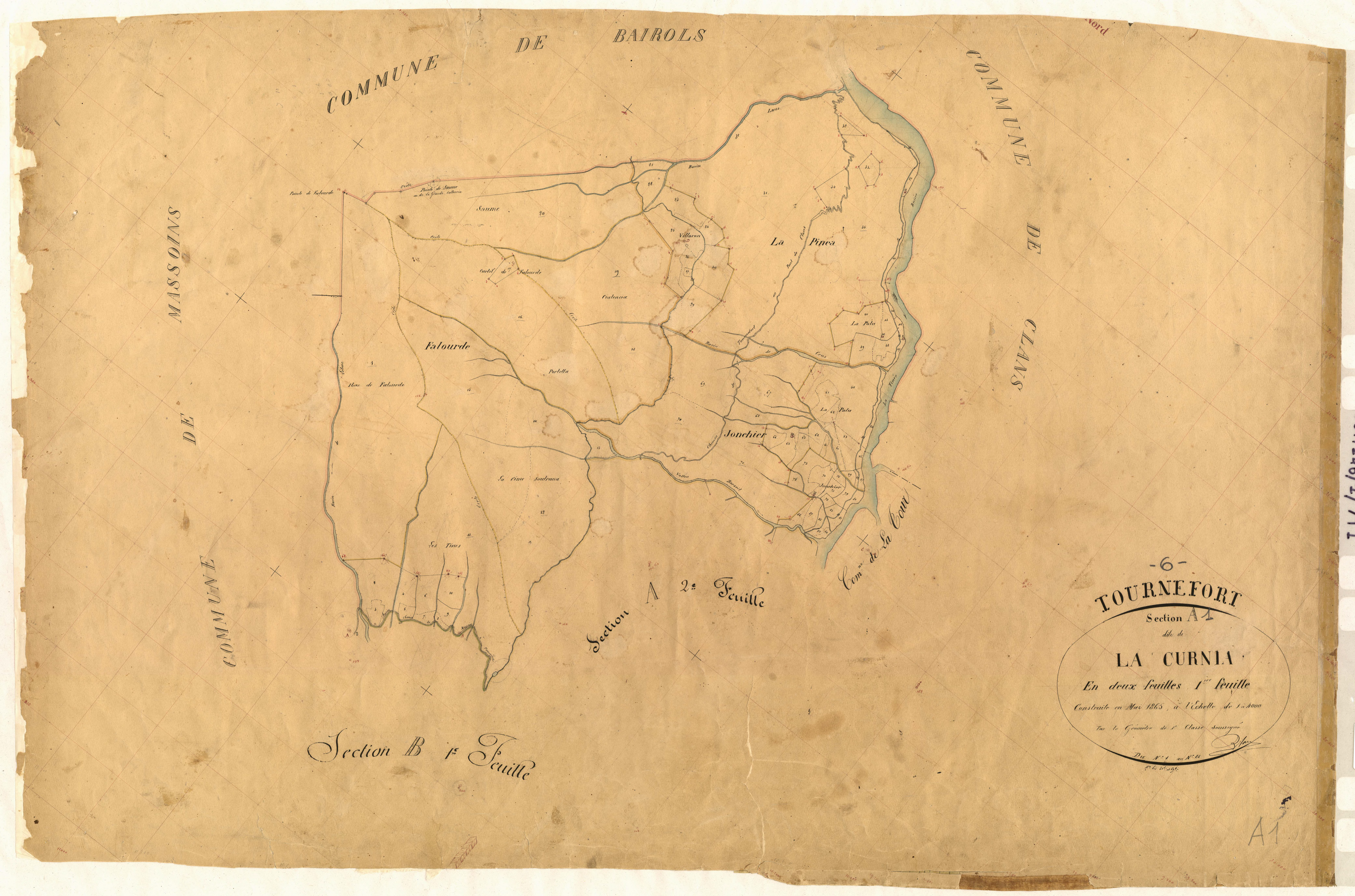 La Curnia. - Plan de section, A1