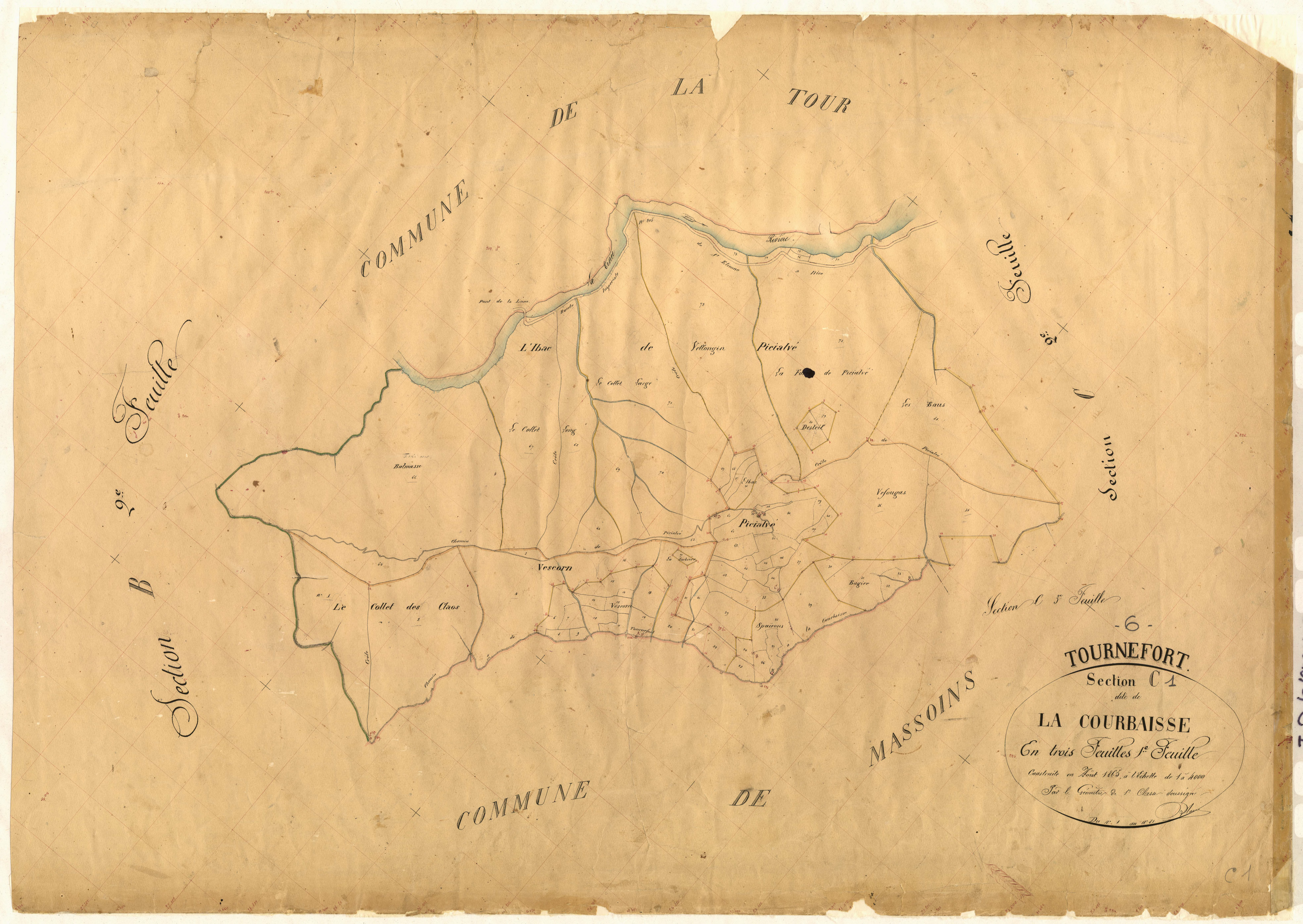 La Courbaisse. - Plan de section, C1