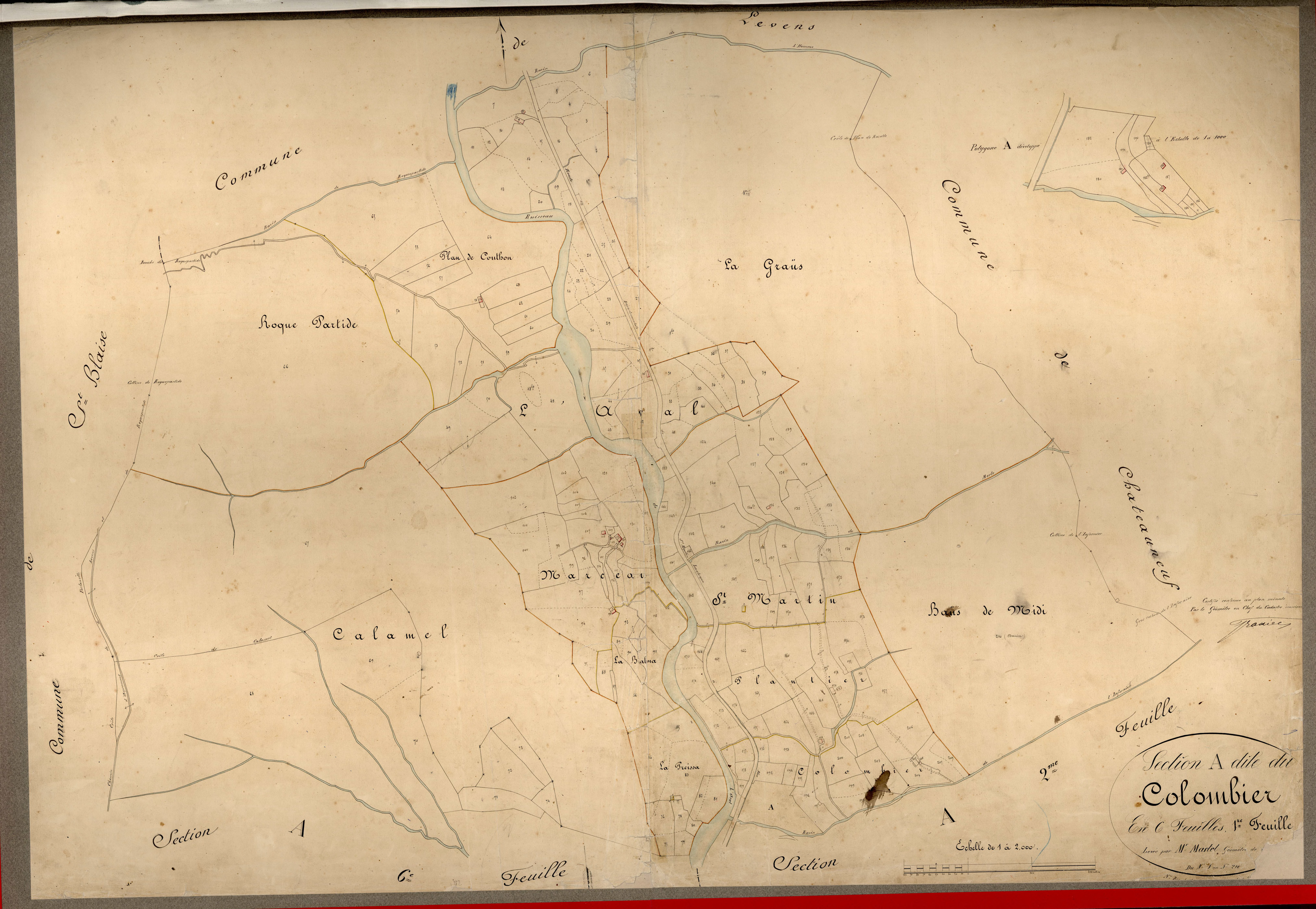 Le Colombier. - Plan de section, A1
