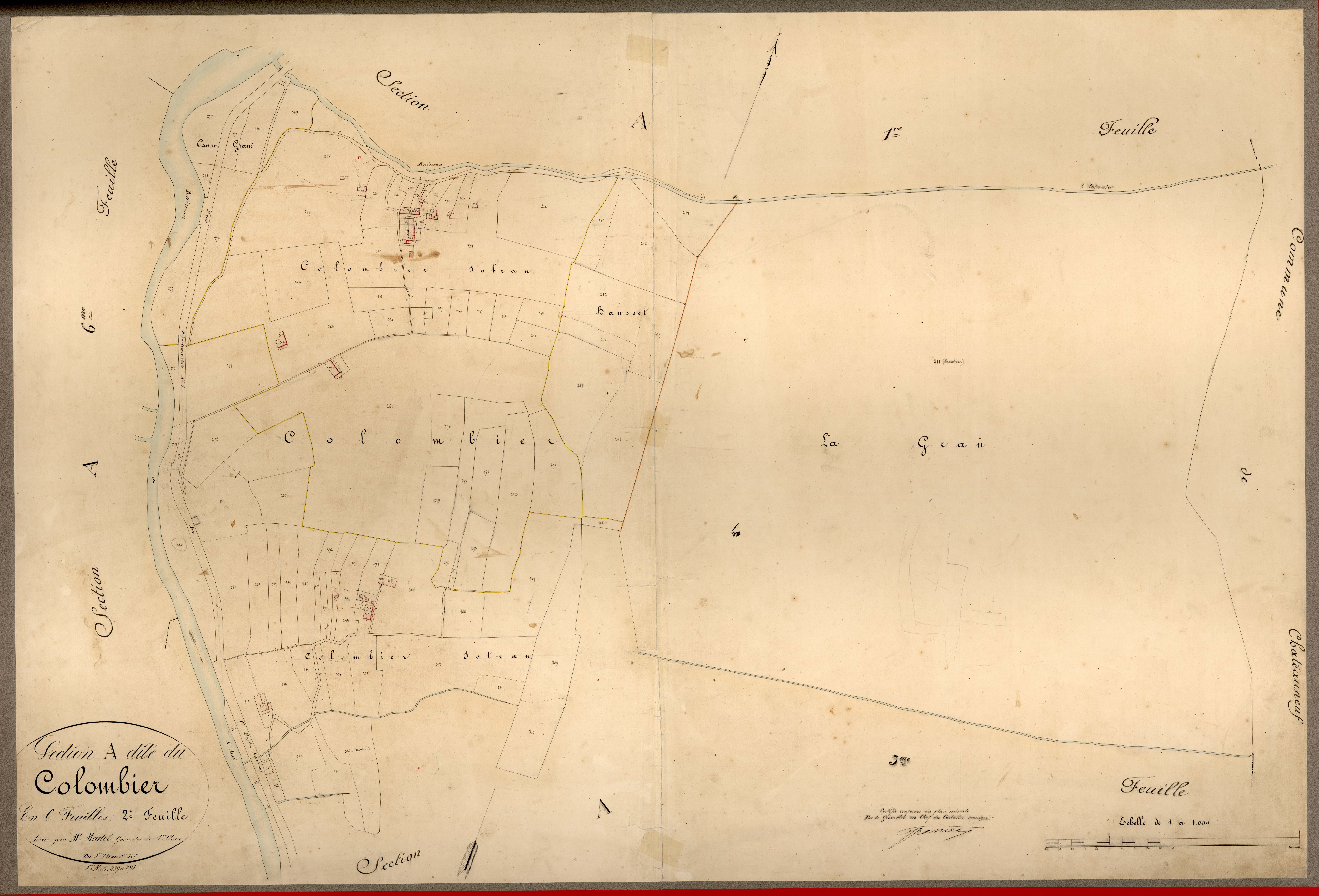 Le Colombier. - Plan de section, A2