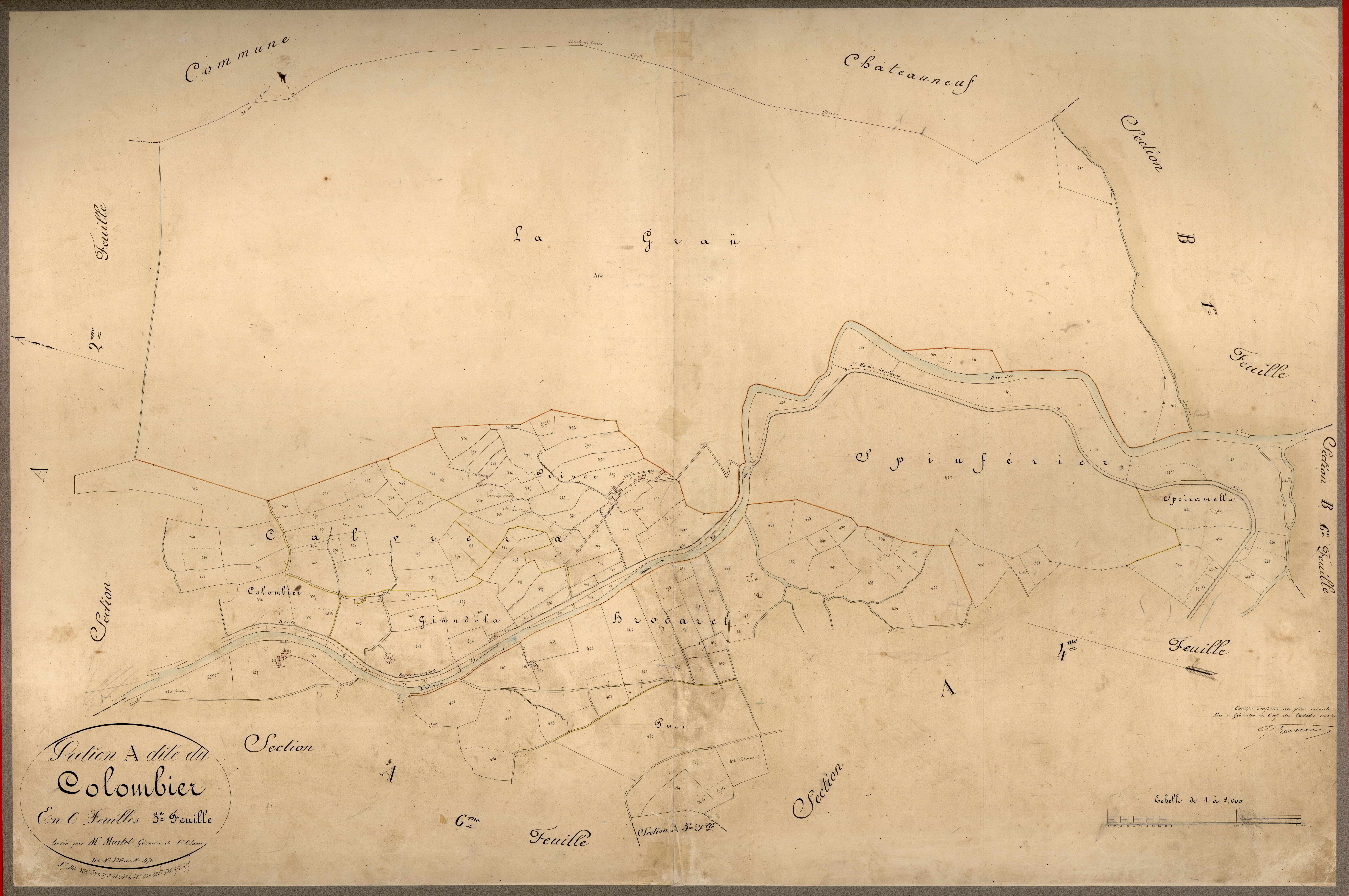 Le Colombier. - Plan de section, A3