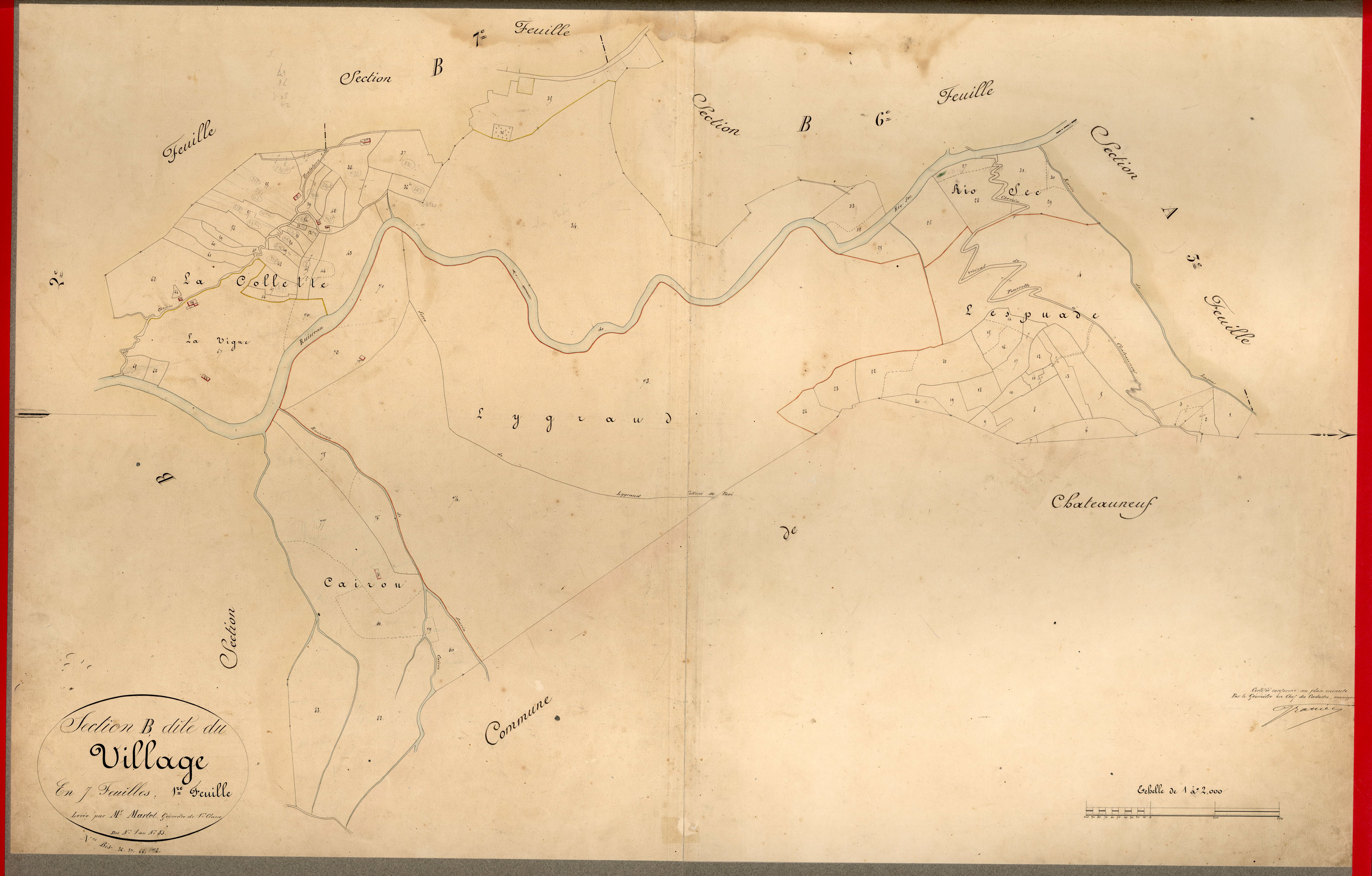 Le Village. - Plan de section, B1