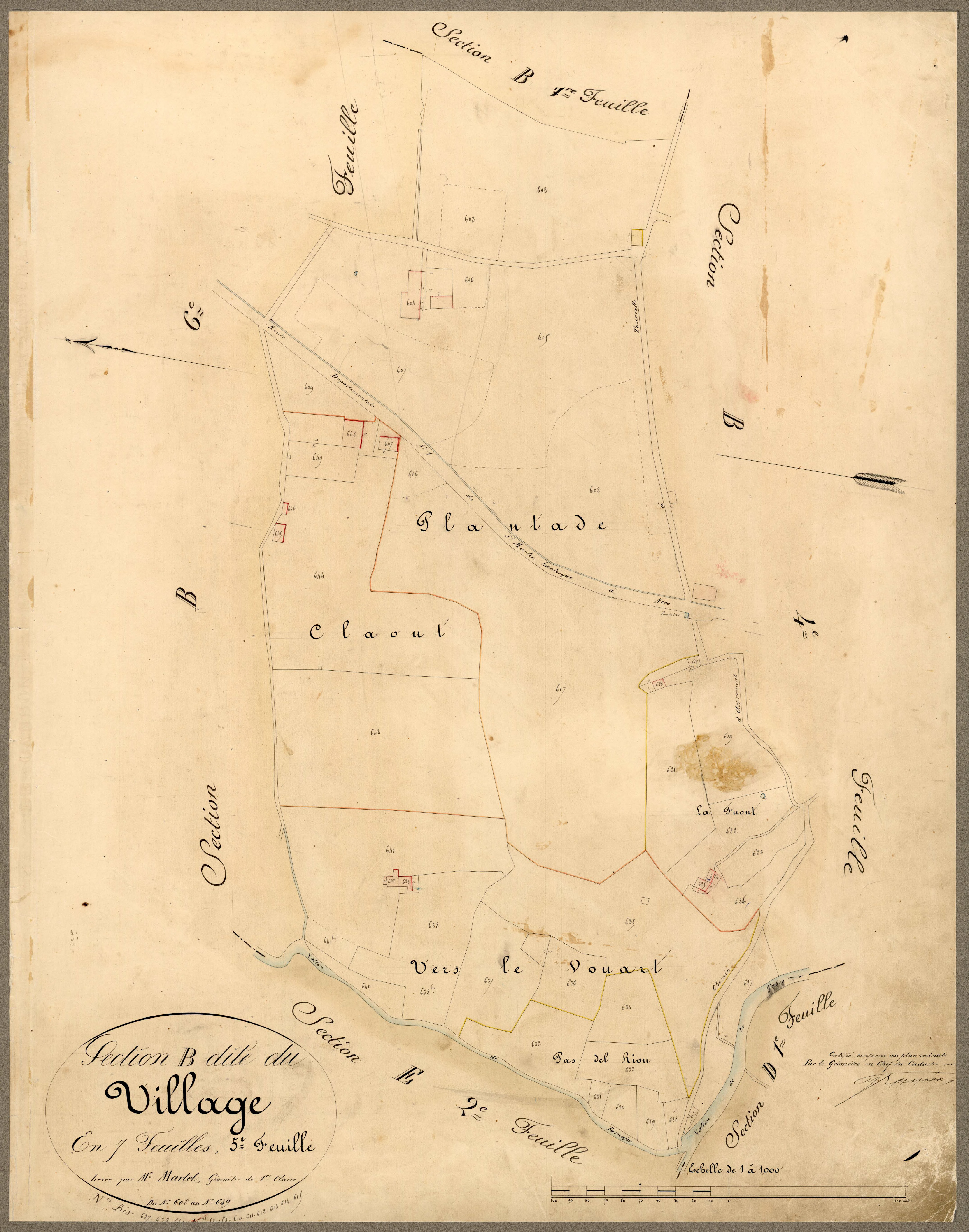 Le Village. - Plan de section, B5
