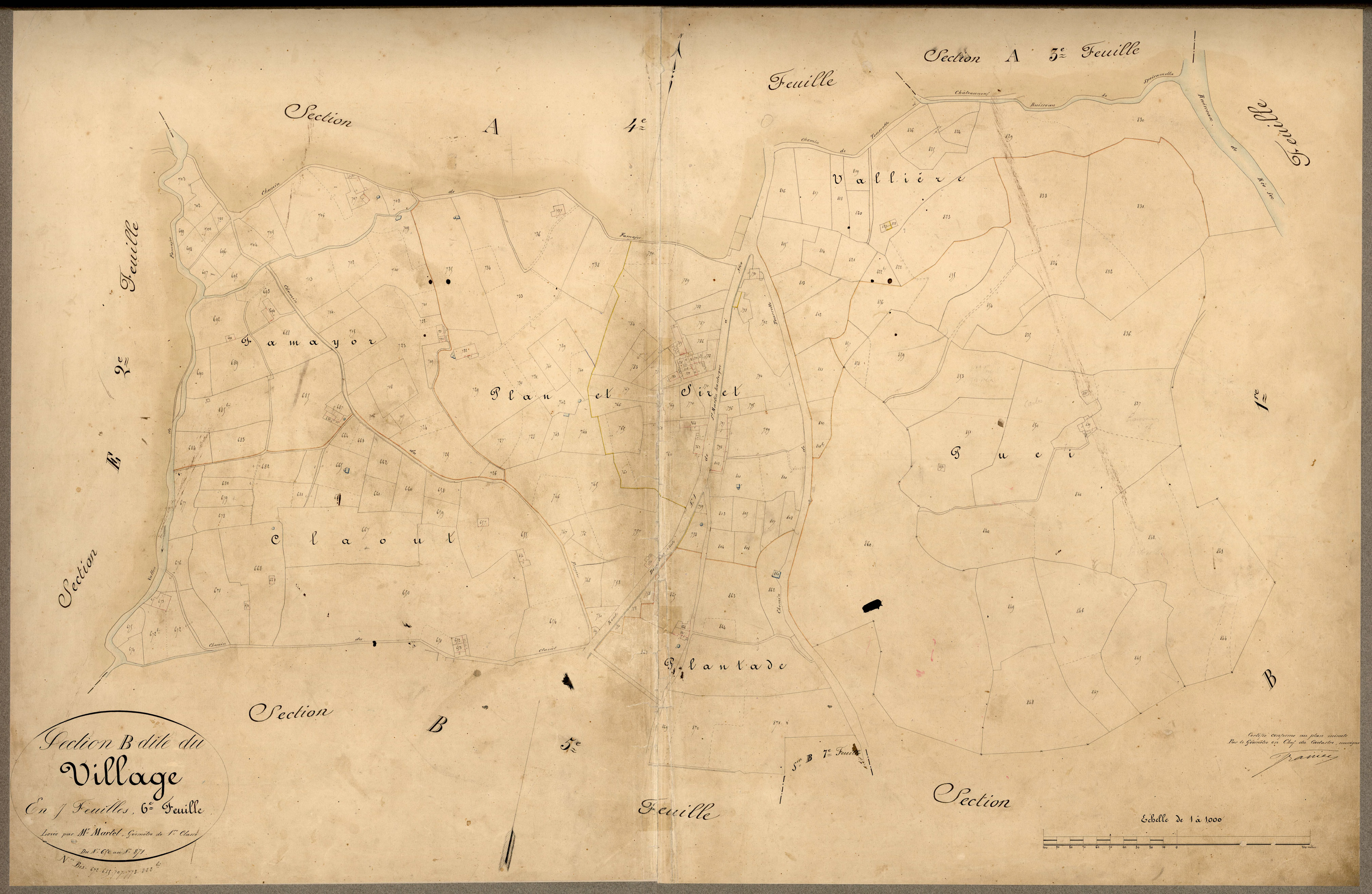 Le Village. - Plan de section, B6
