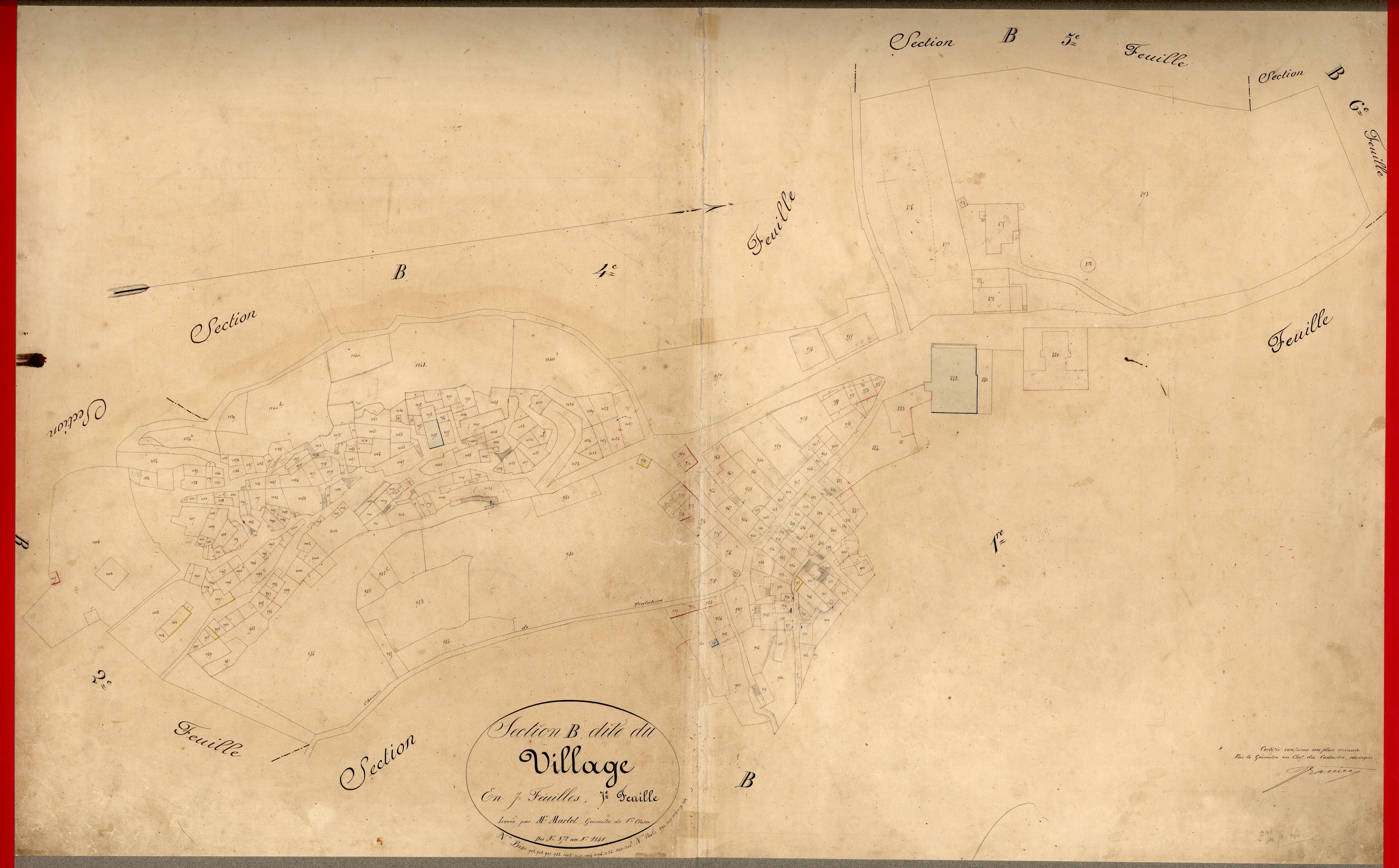 Le Village. - Plan de section, B7