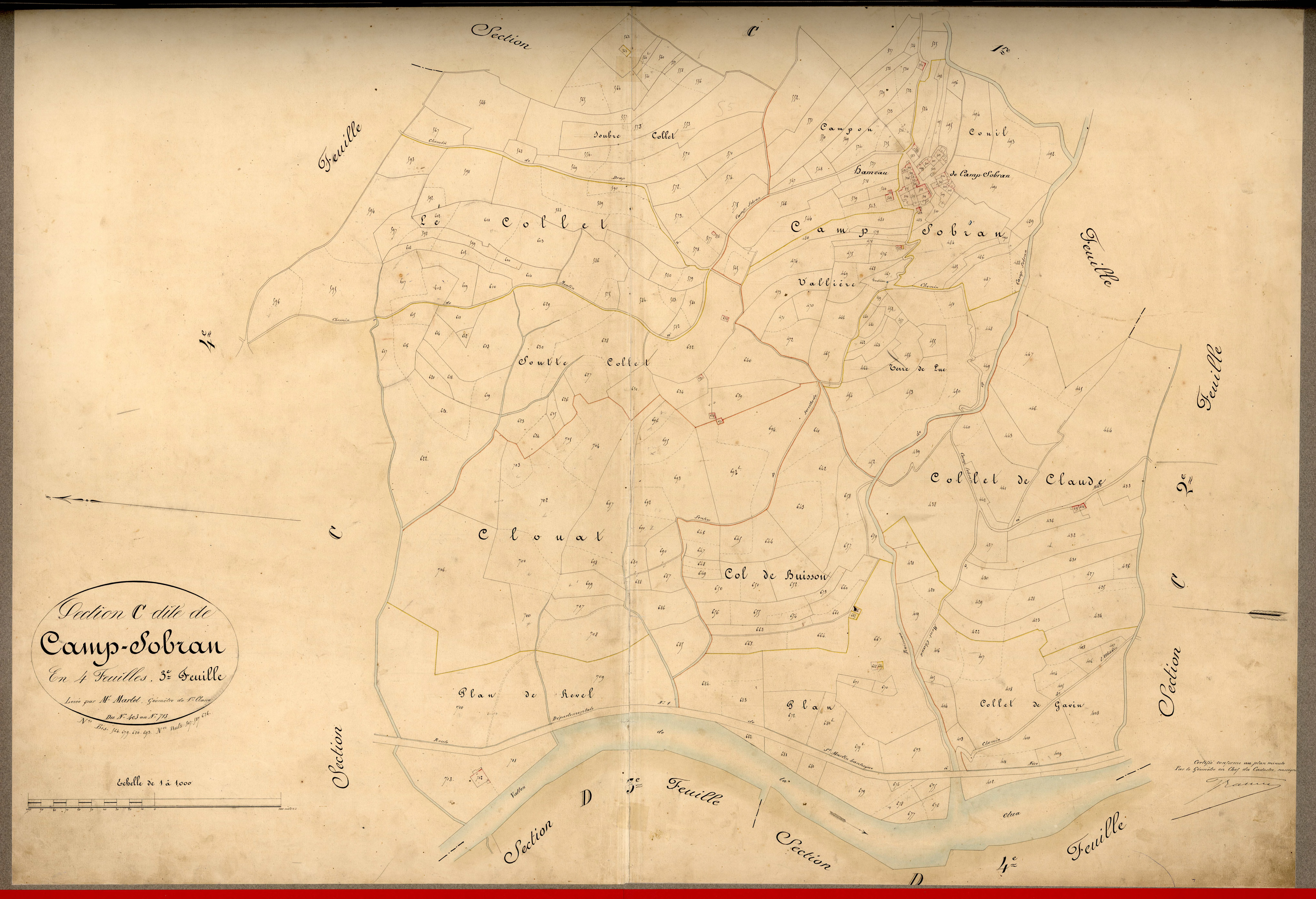 Camp Sobran. - Plan de section, C3