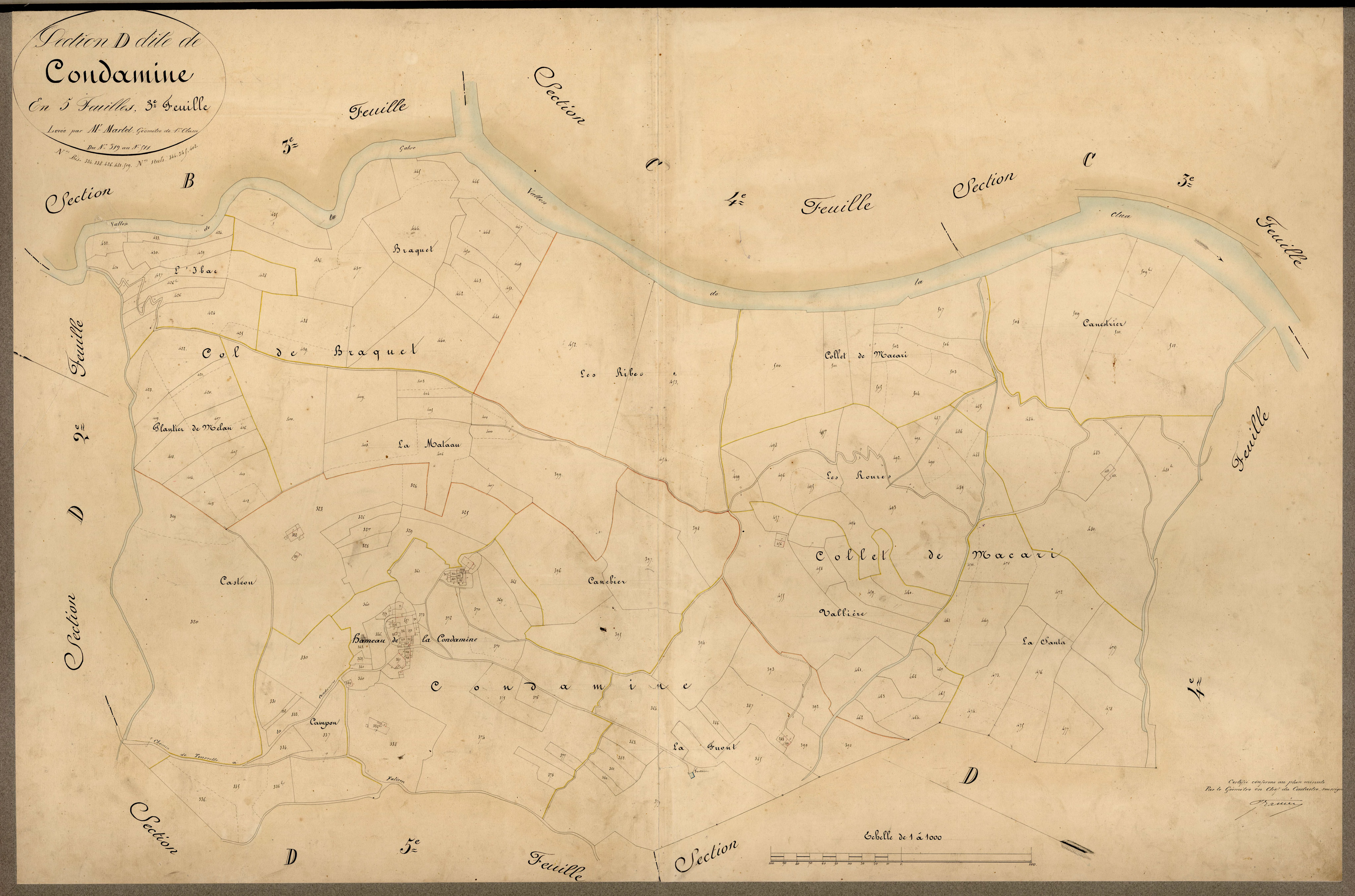 Condamine. - Plan de section, D3