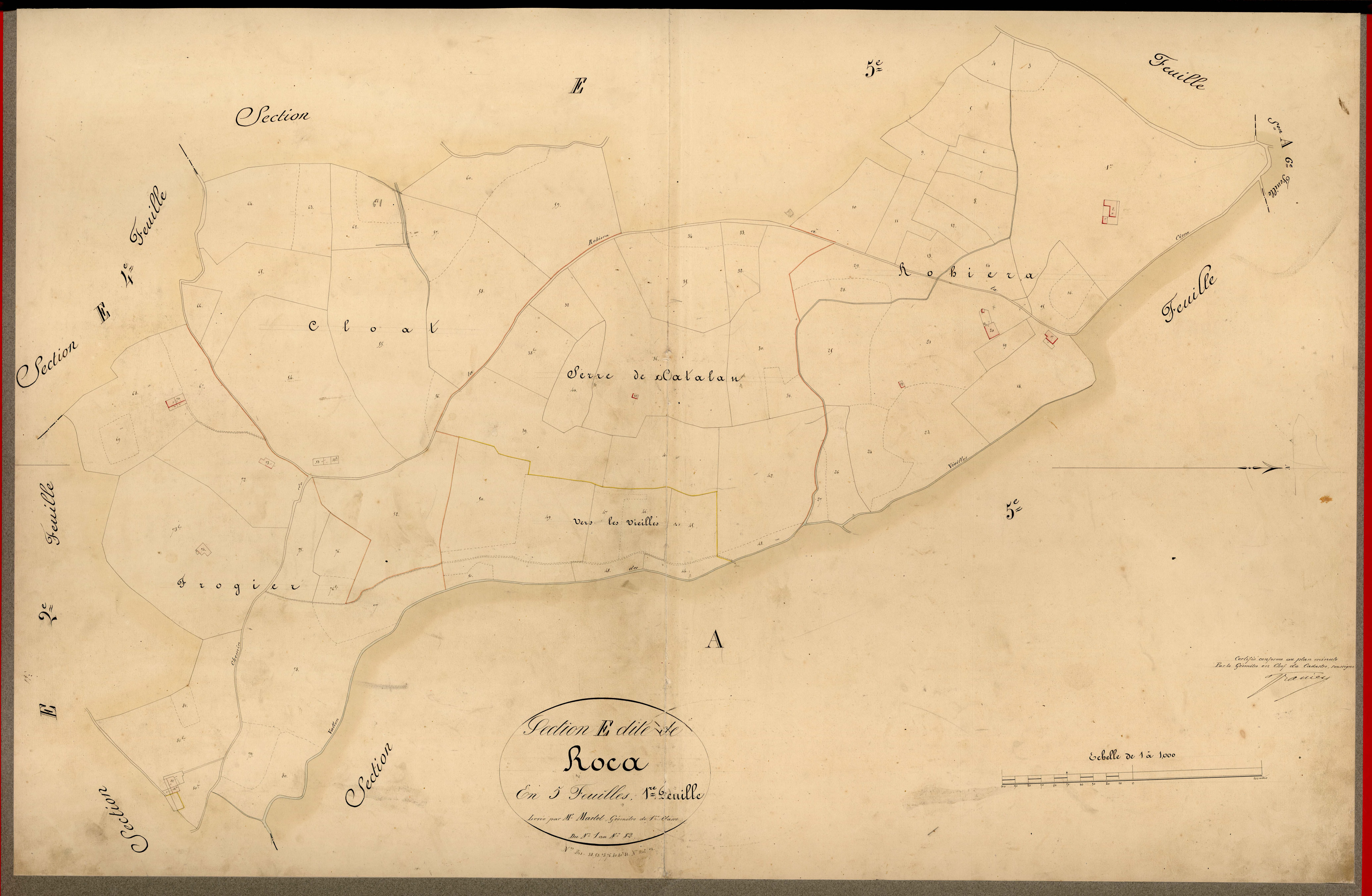 Roca. - Plan de section, E1