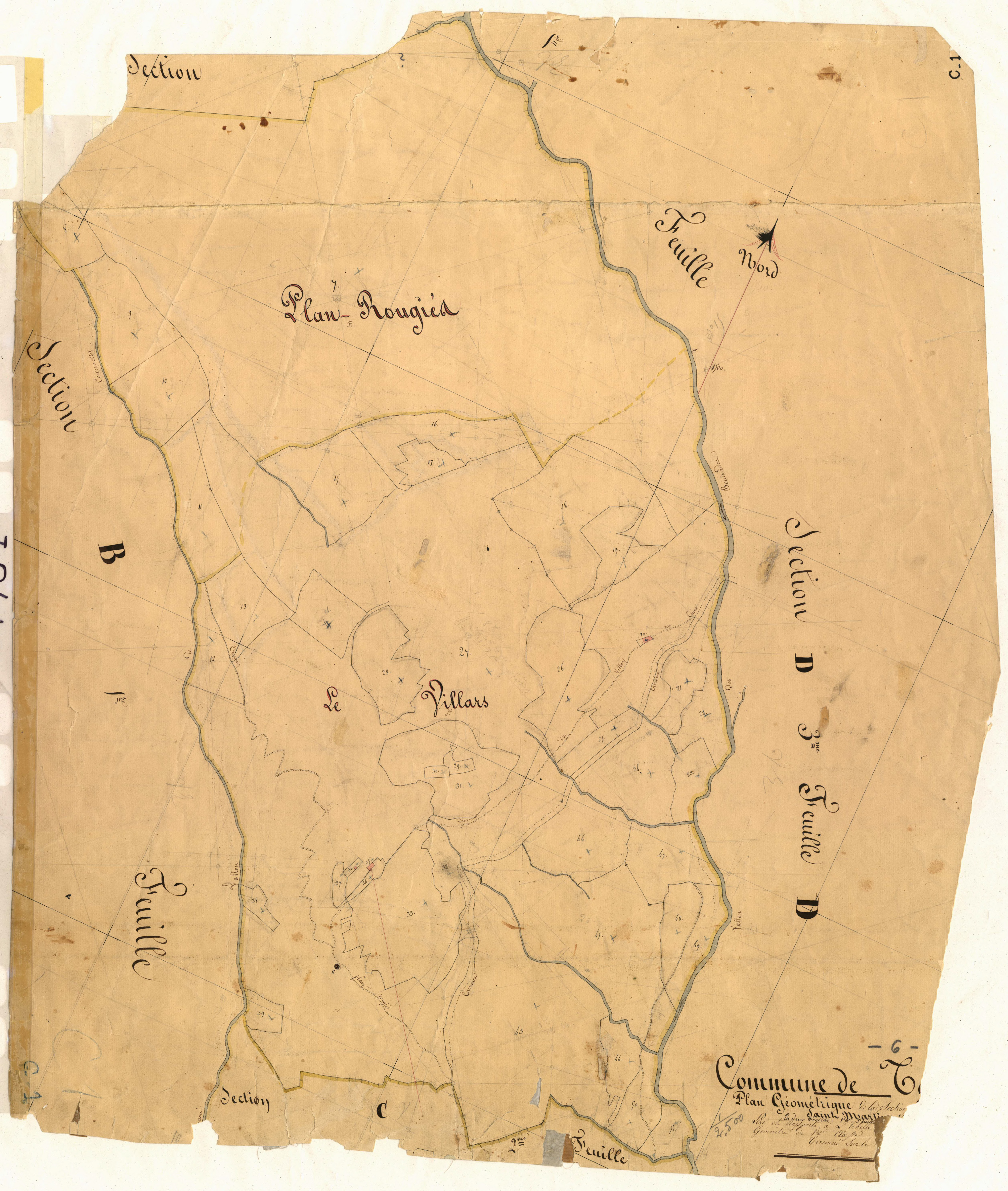 Saint Martin et le Villars. - Plan de section, C1