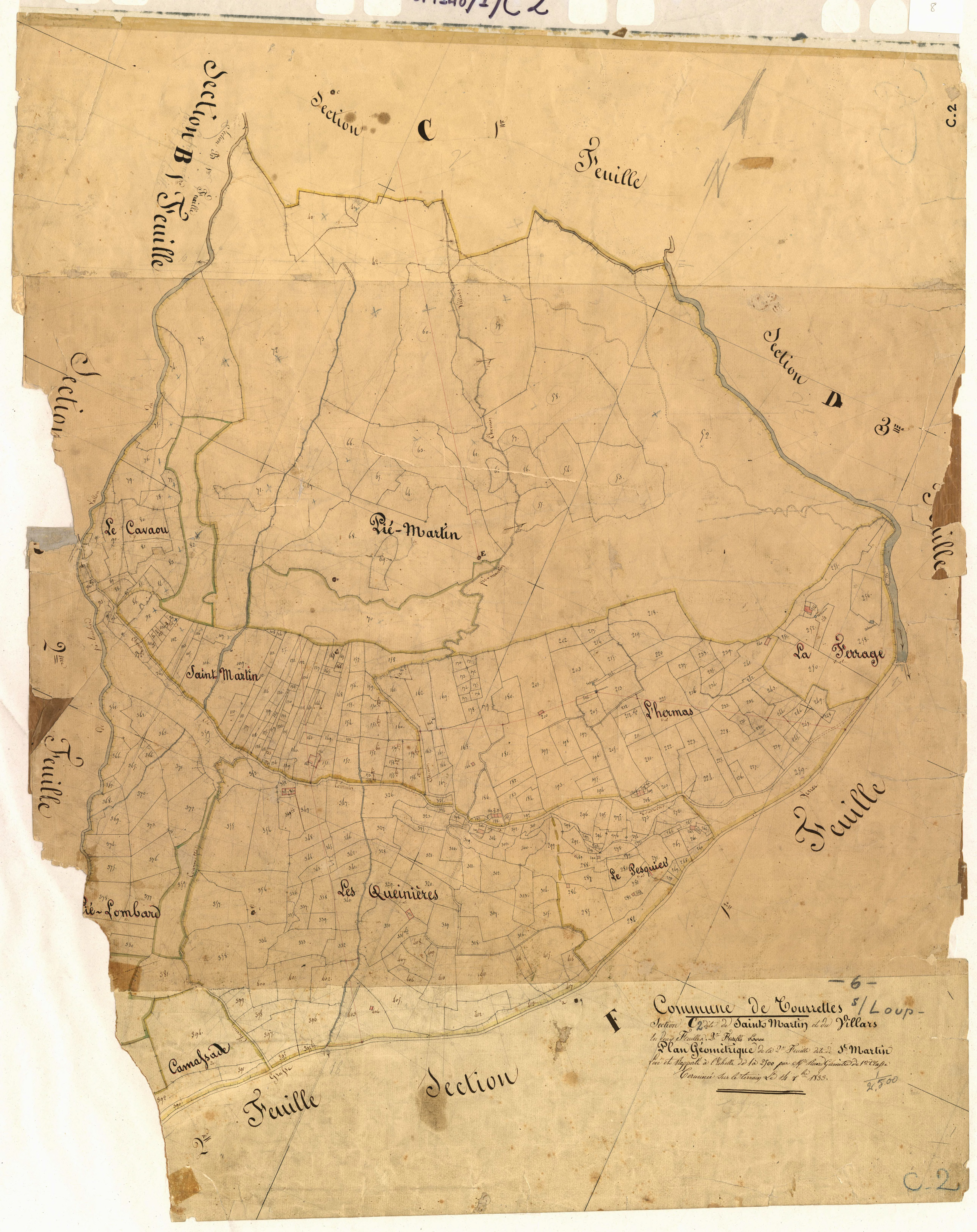 Saint Martin et le Villars. - Plan de section, C2