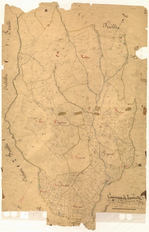 Le Caire, Canorgues et la Magdeleine, le Caire. - Plan de section, D3