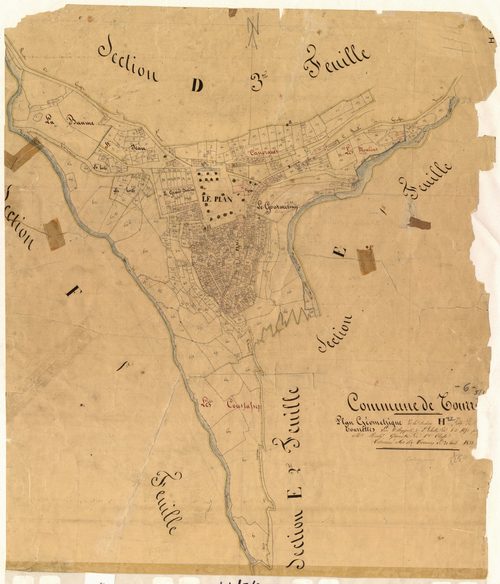 Les Tourrettes. - Plan de section, H