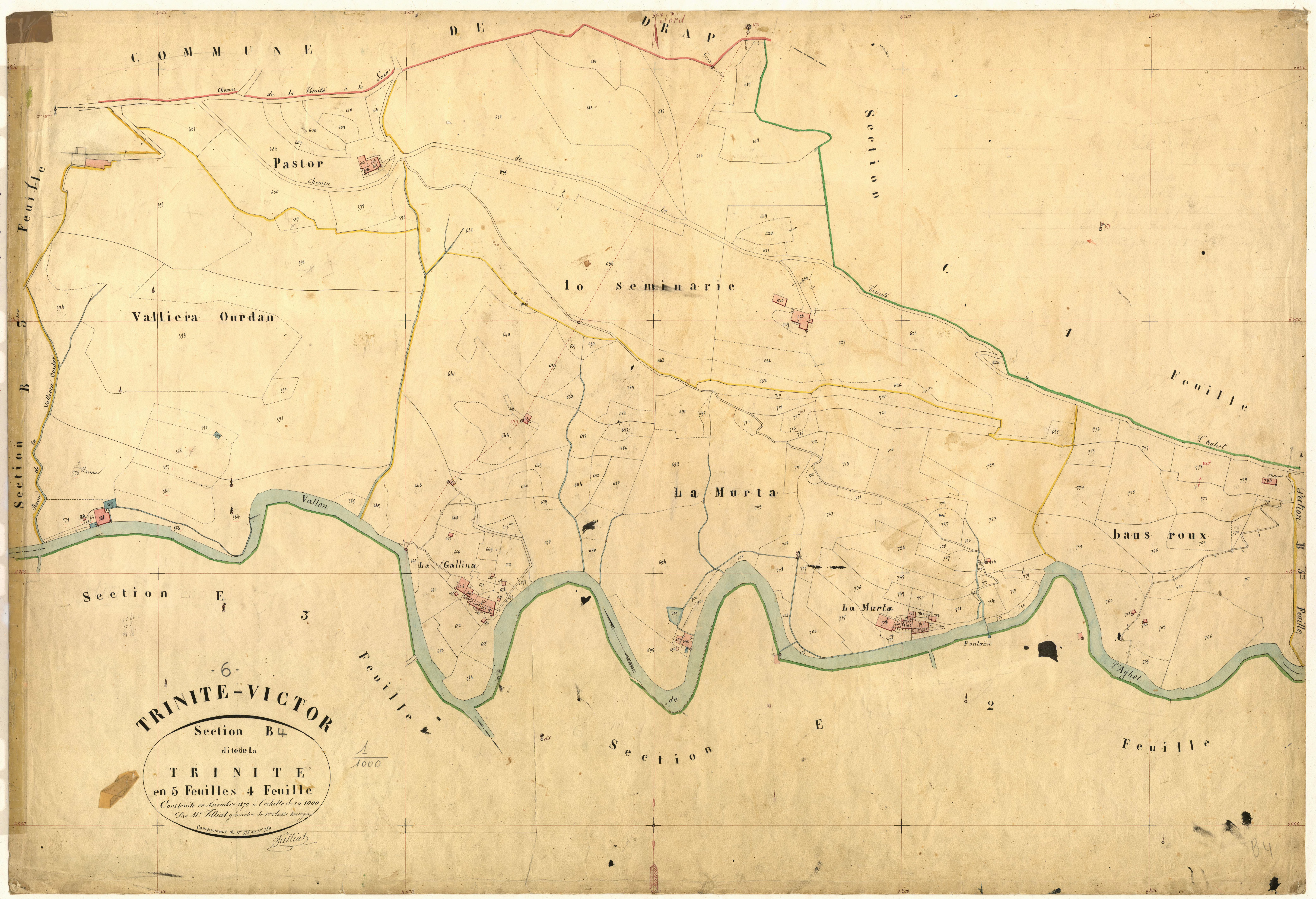 La Trinité. - Plan de section, B4