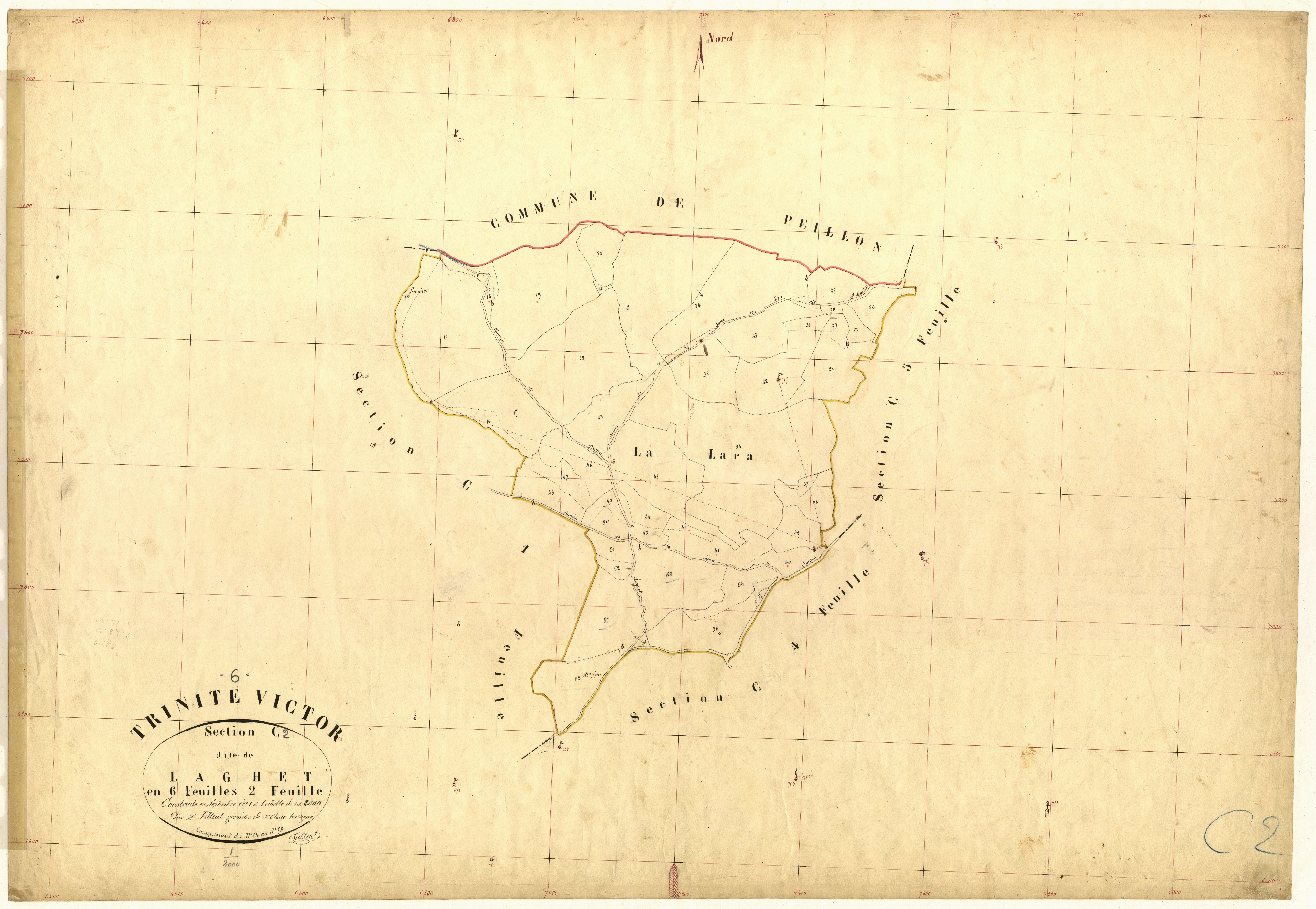 Laghet. - Plan de section, C2