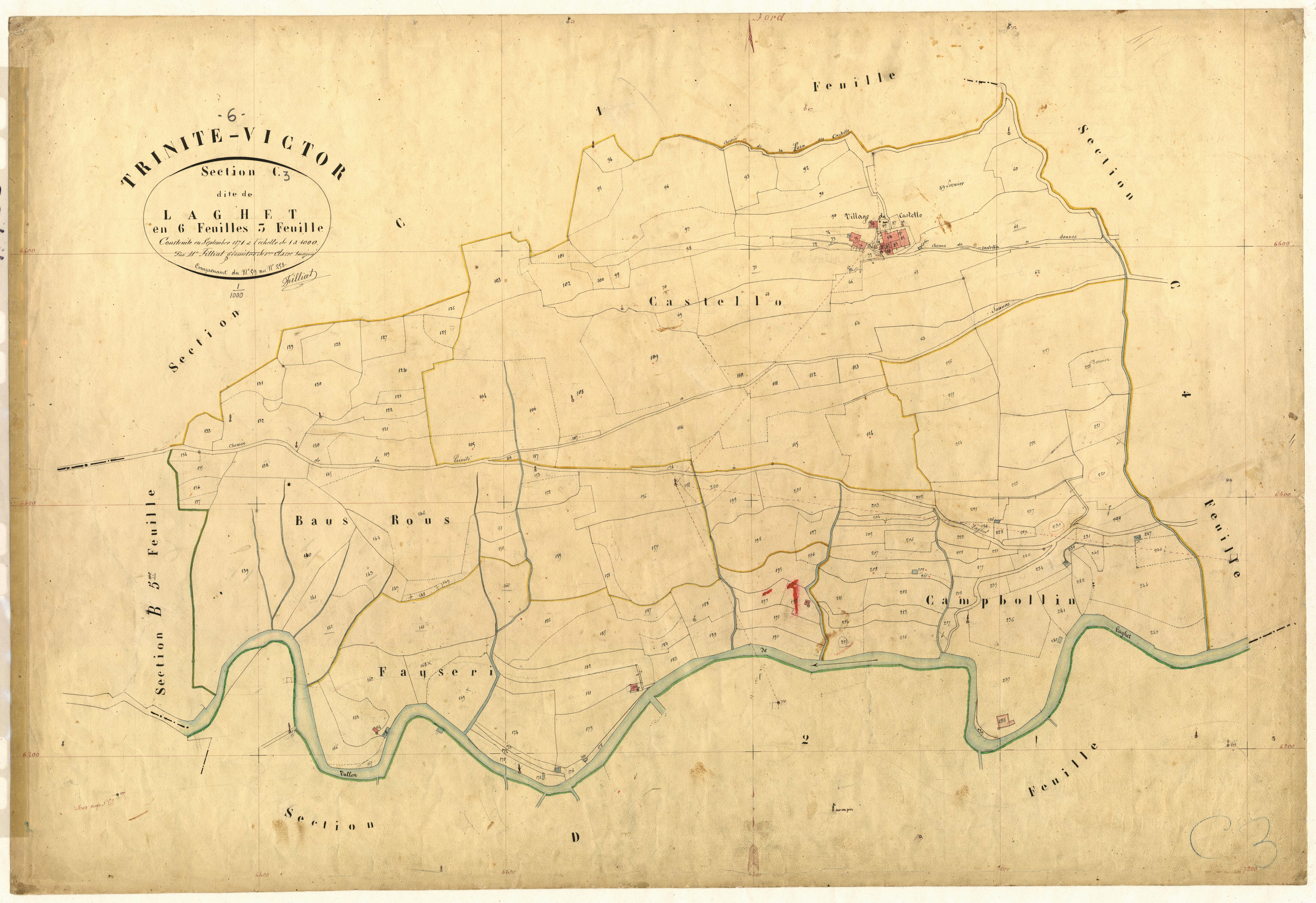 Laghet. - Plan de section, C3