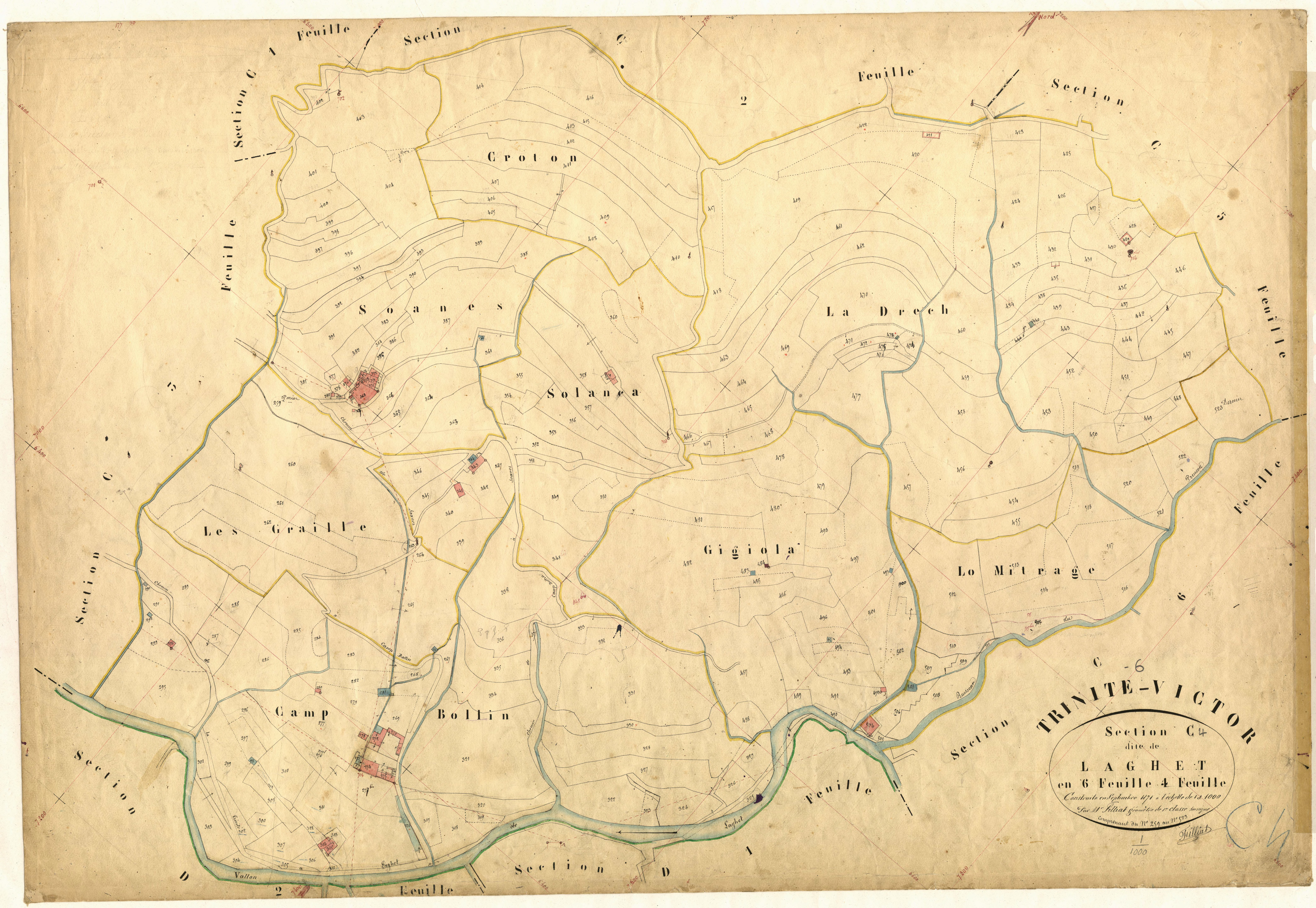 Laghet. - Plan de section, C4