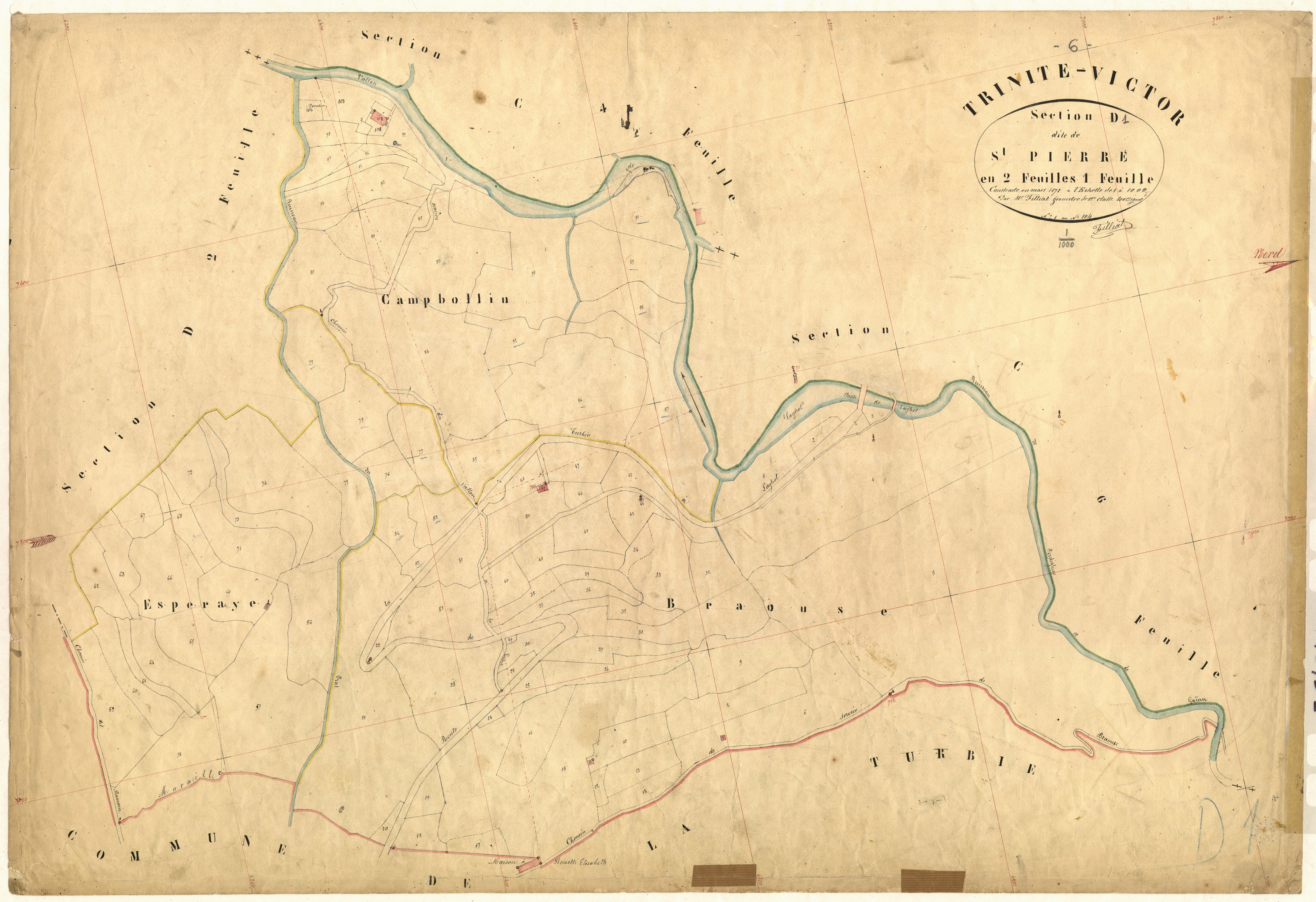 Saint Pierre. - Plan de section, D1