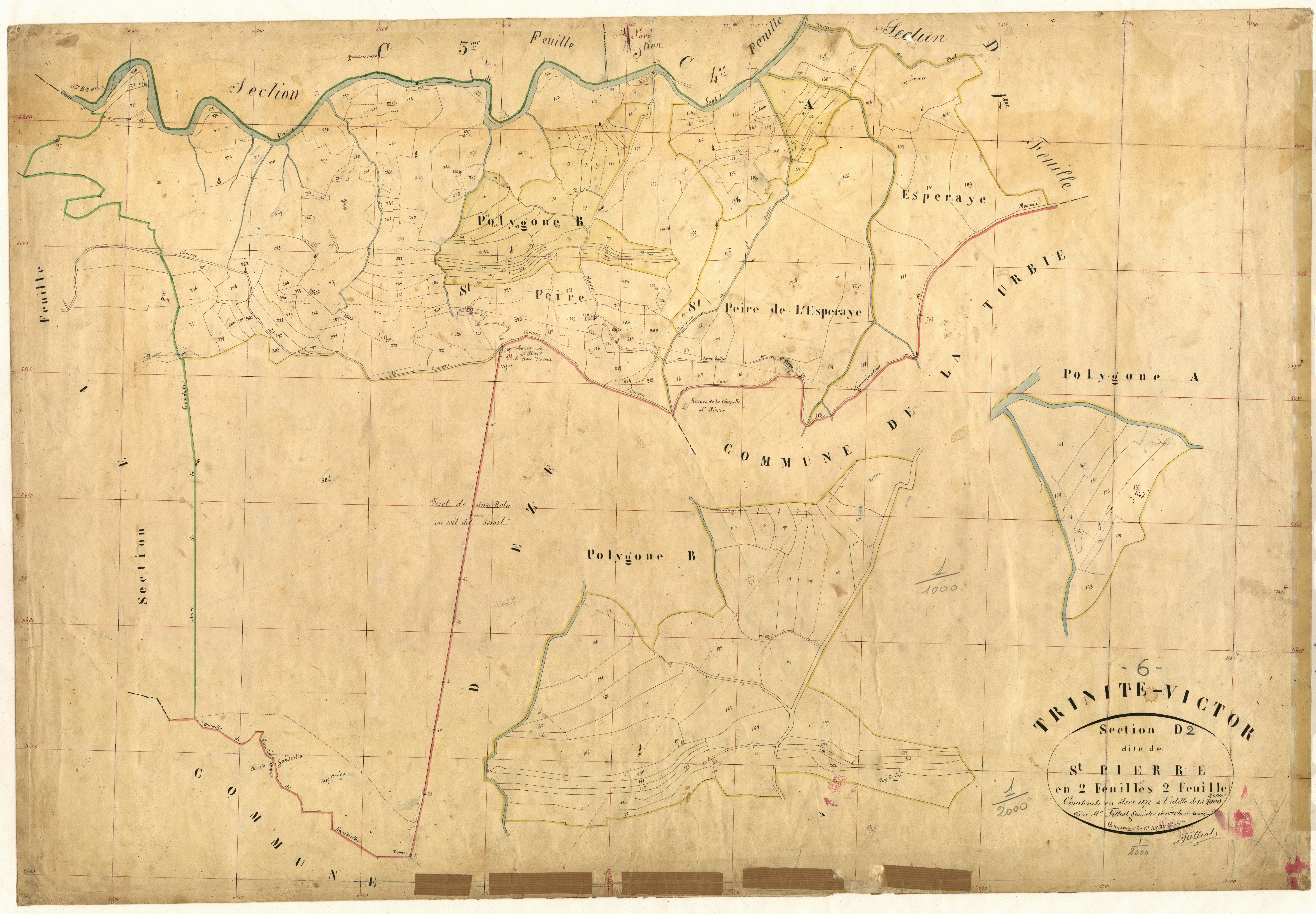Saint Pierre. - Plan de section, D2