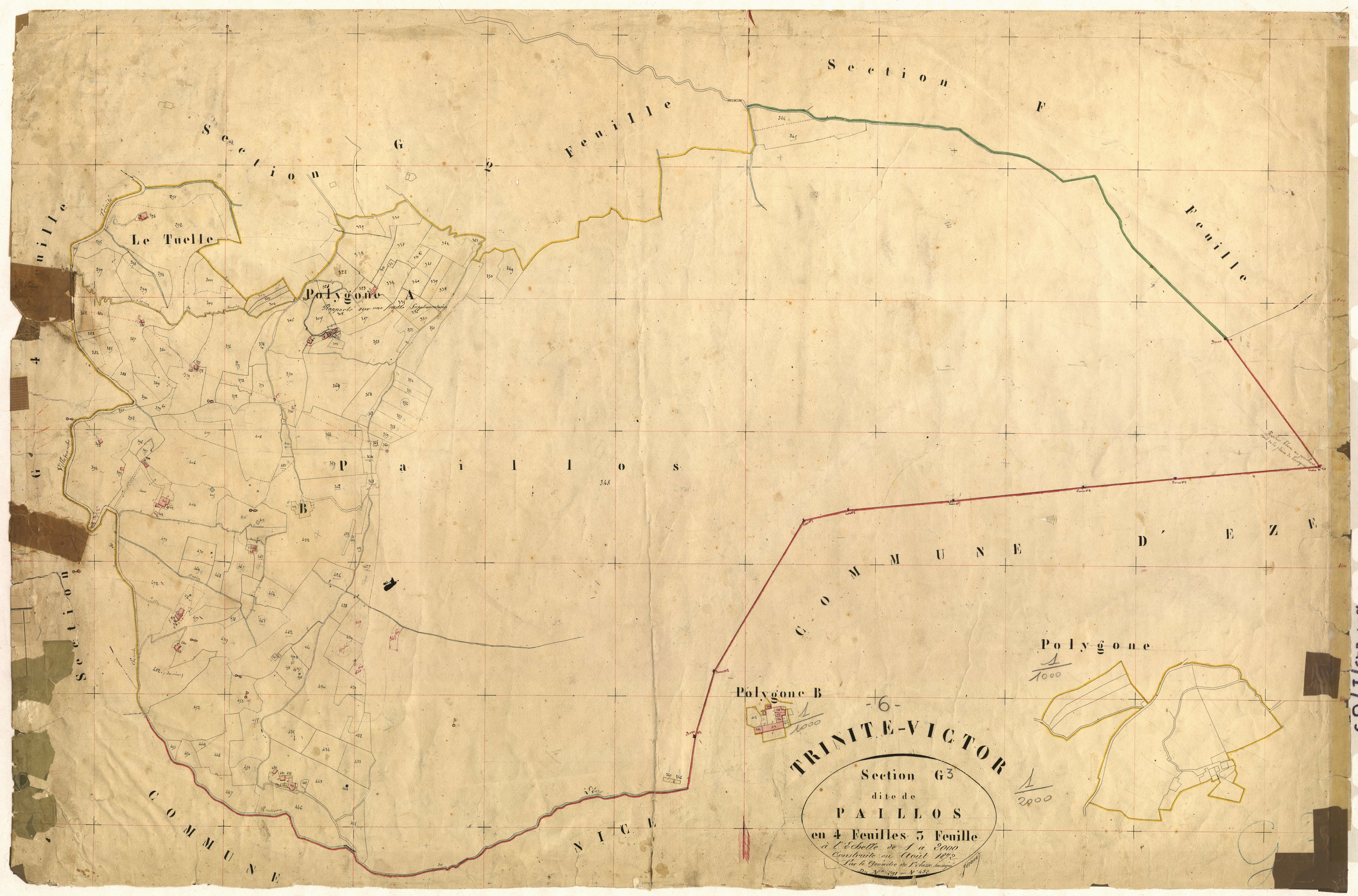 Paillos. - Plan de section, G3