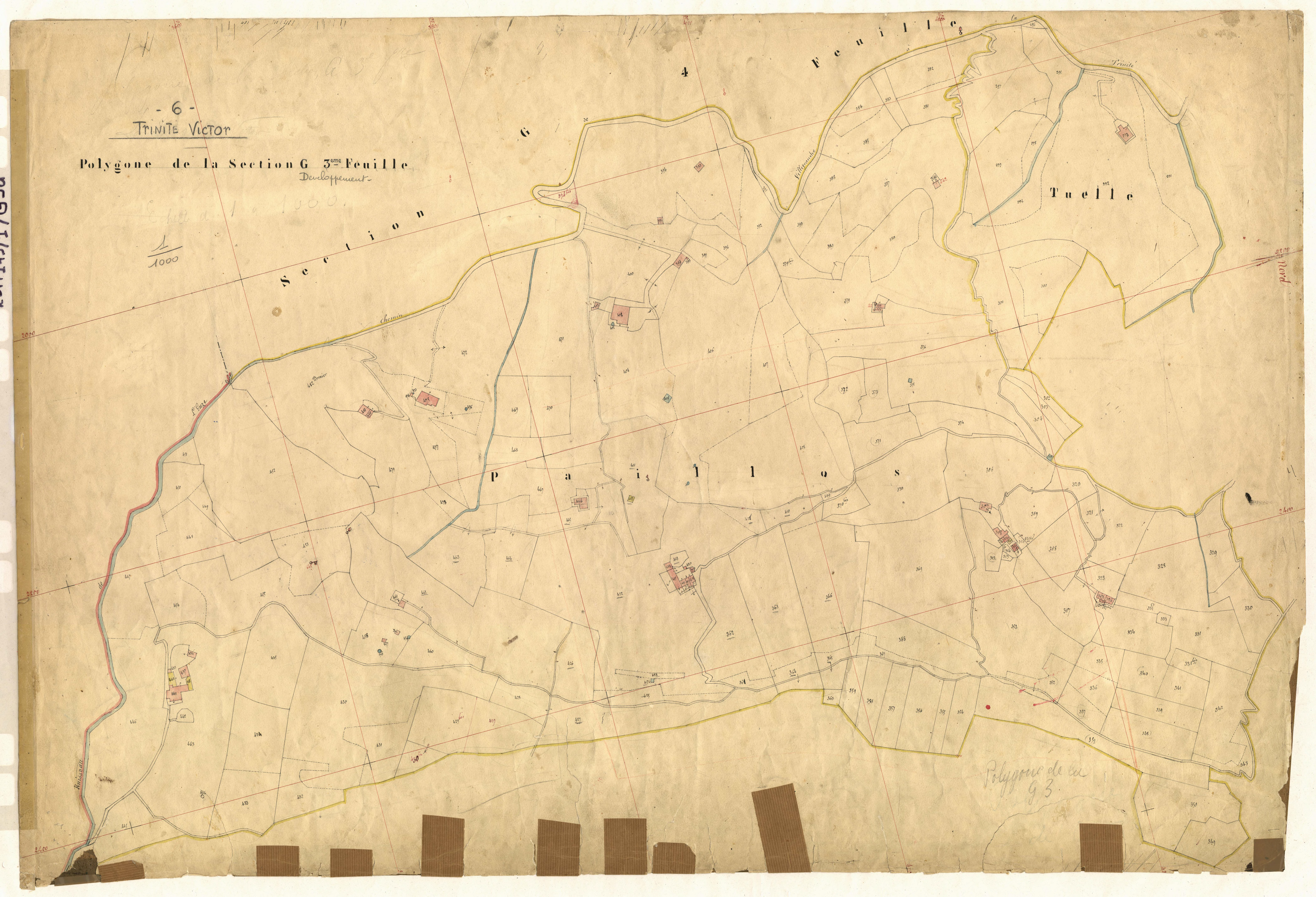 Paillos (développement). - Plan de section, G3(d)