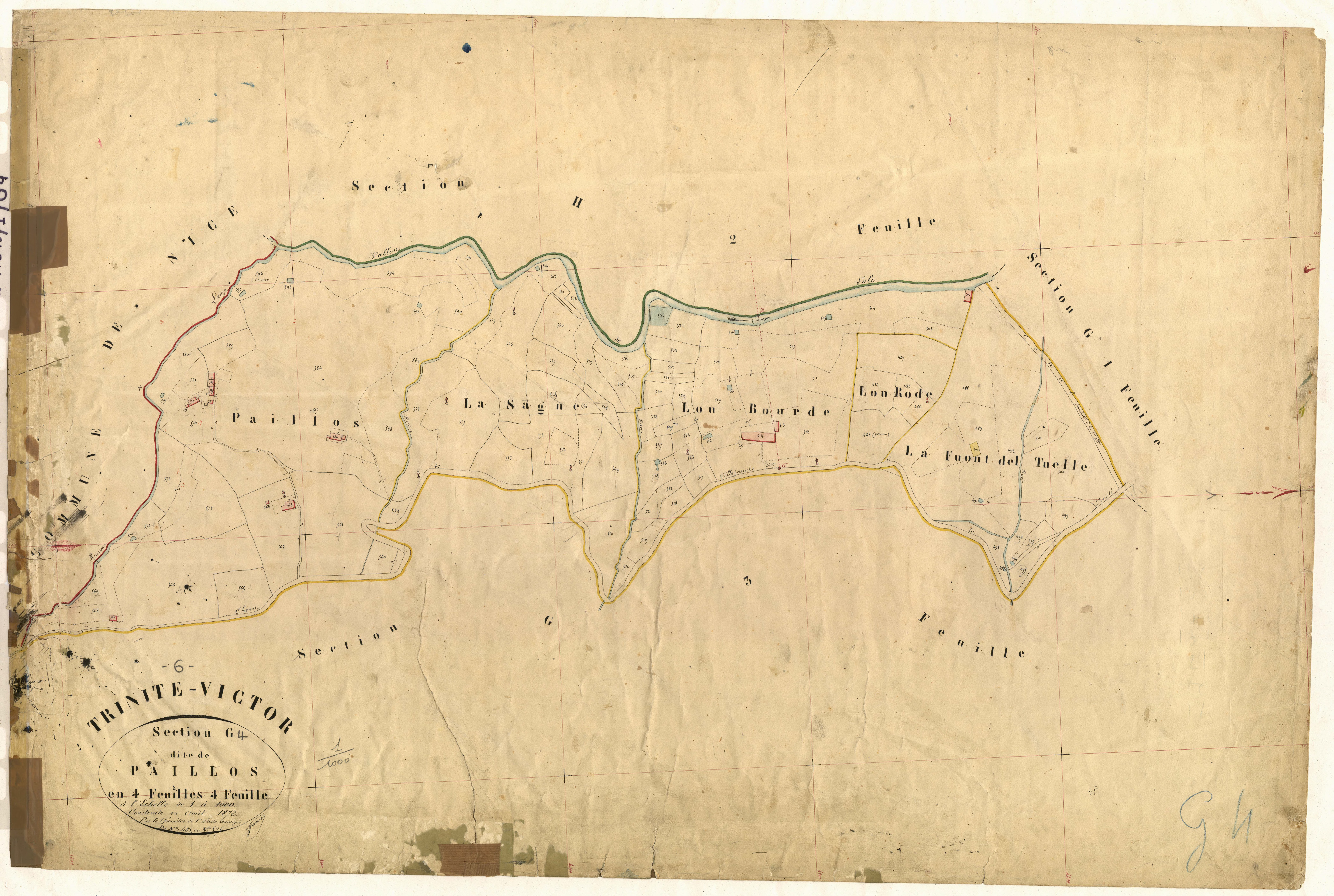 Paillos. - Plan de section, G4