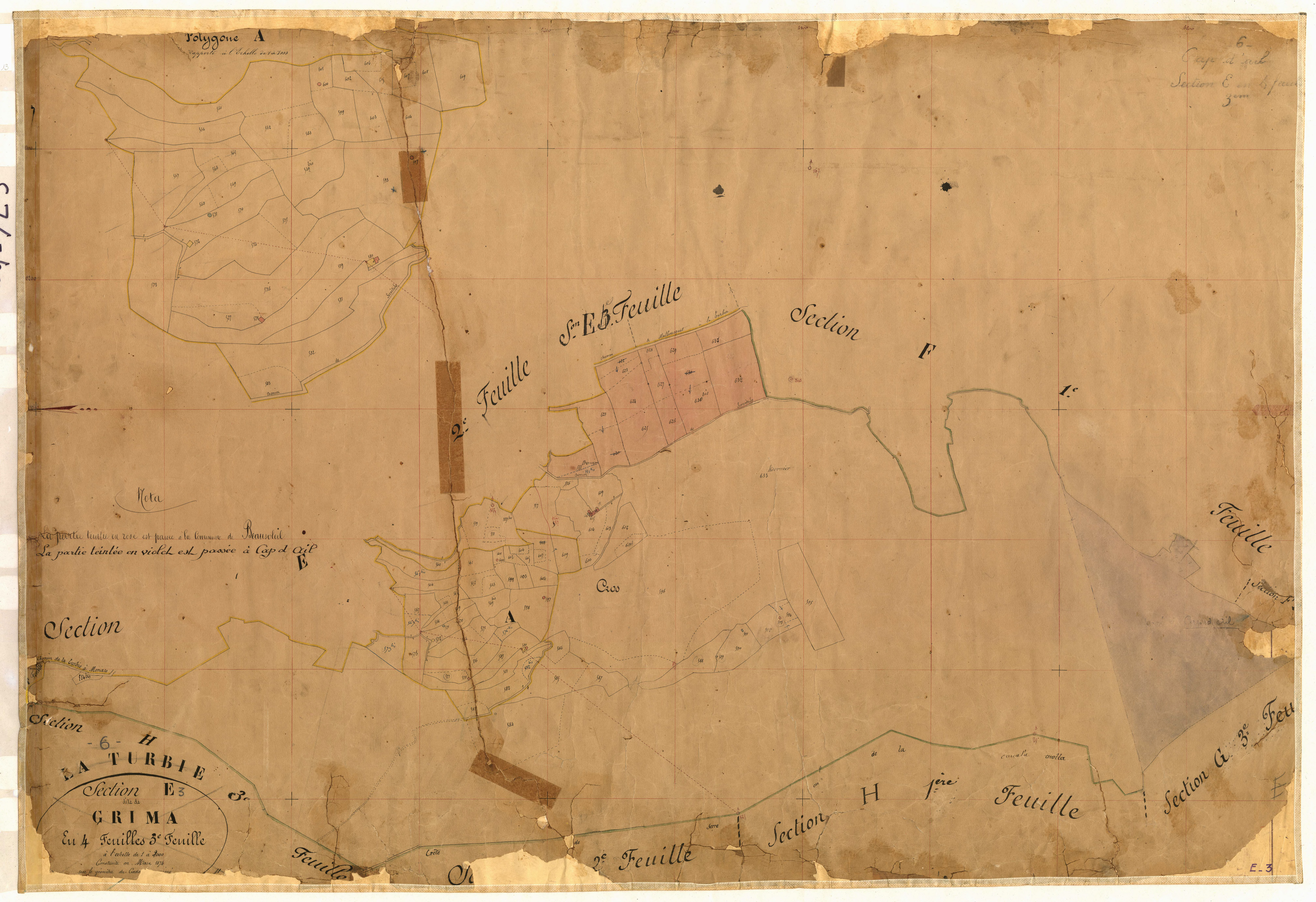 Grima. - Plan de section, E3