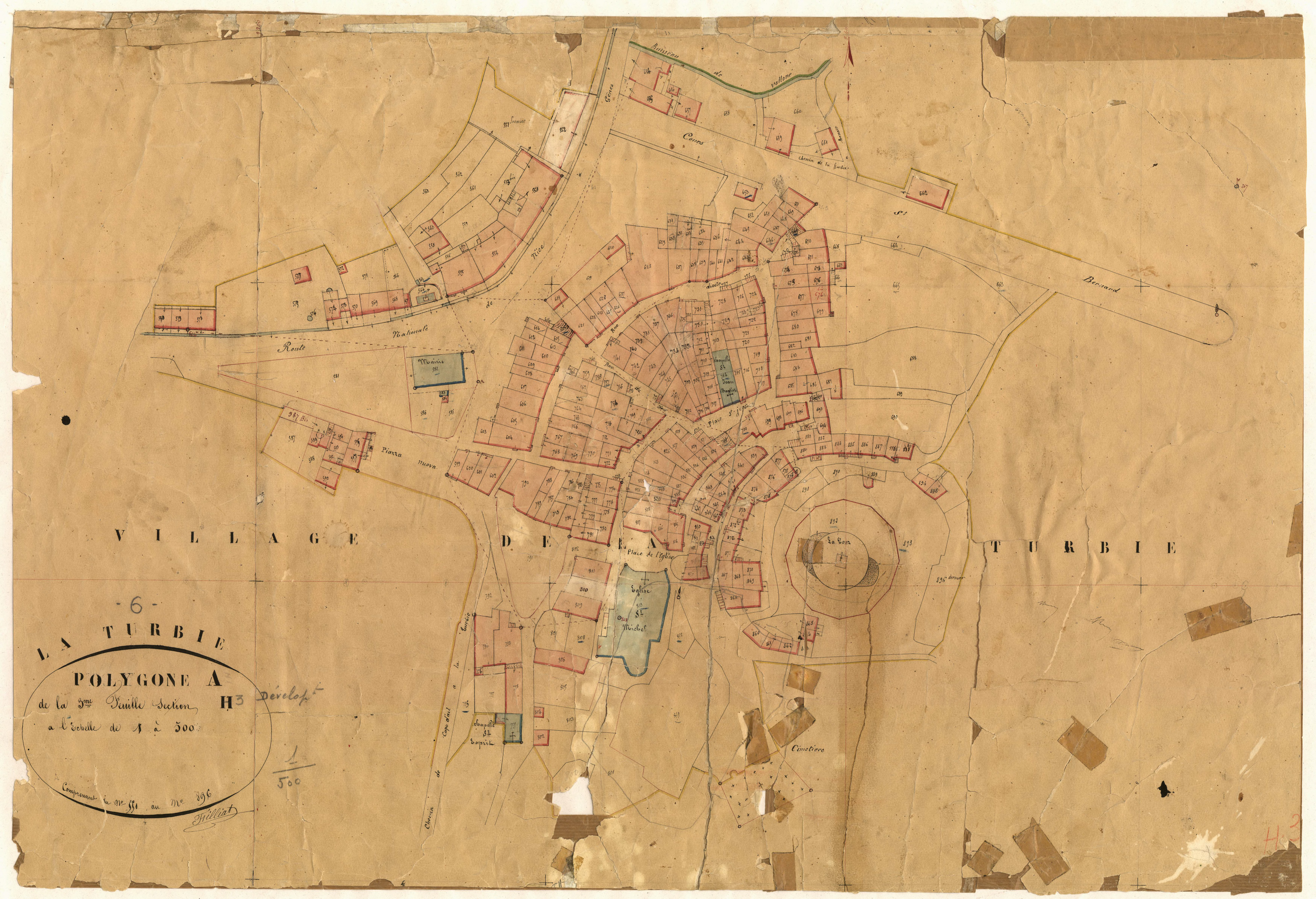 La Turbie (développement). - Plan de section, H3(d)