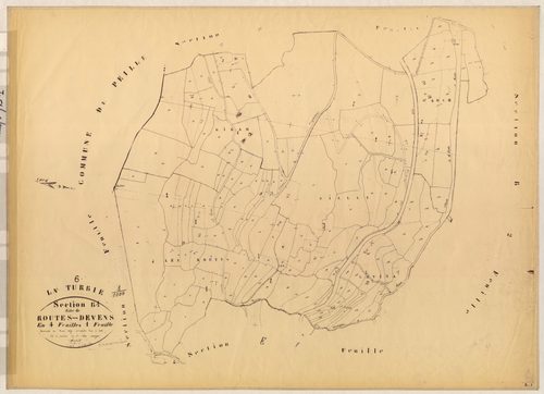Route Devens. - Plan de section, B1