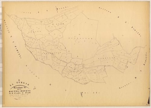 Route Devens. - Plan de section, B2