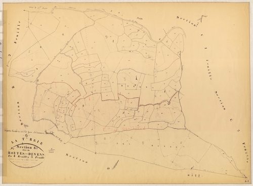 Route Devens. - Plan de section, B3