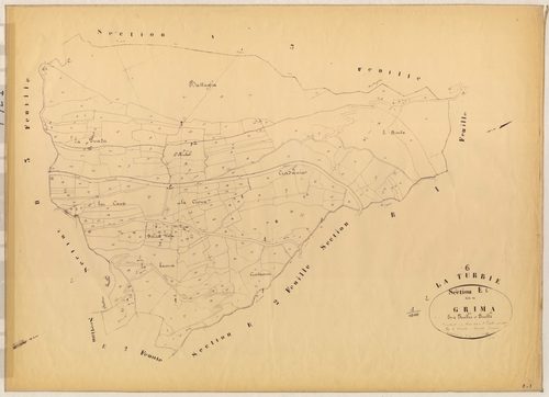 Grima. - Plan de section, E1