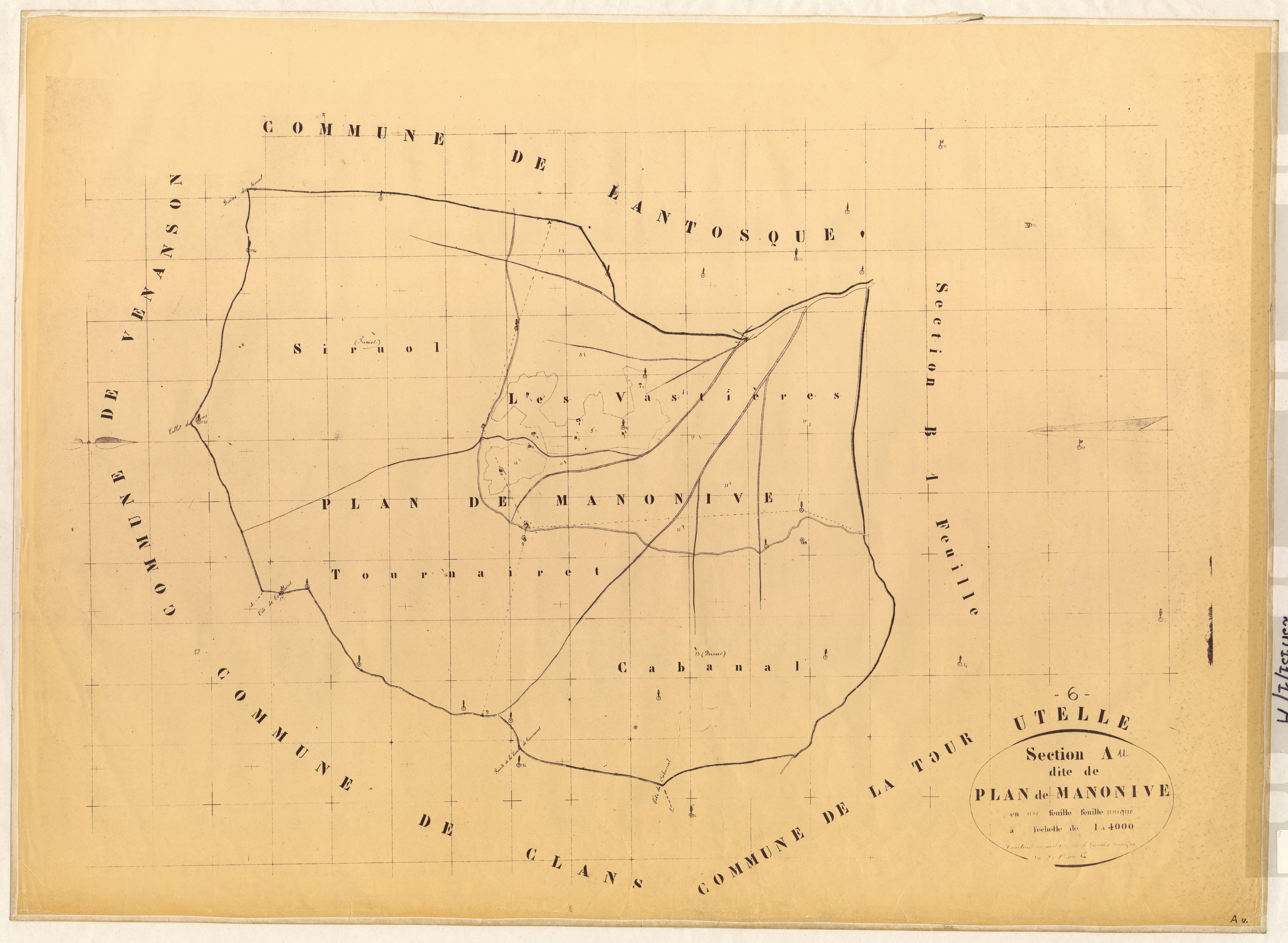 Plan de Manonive. - Plan de section, A