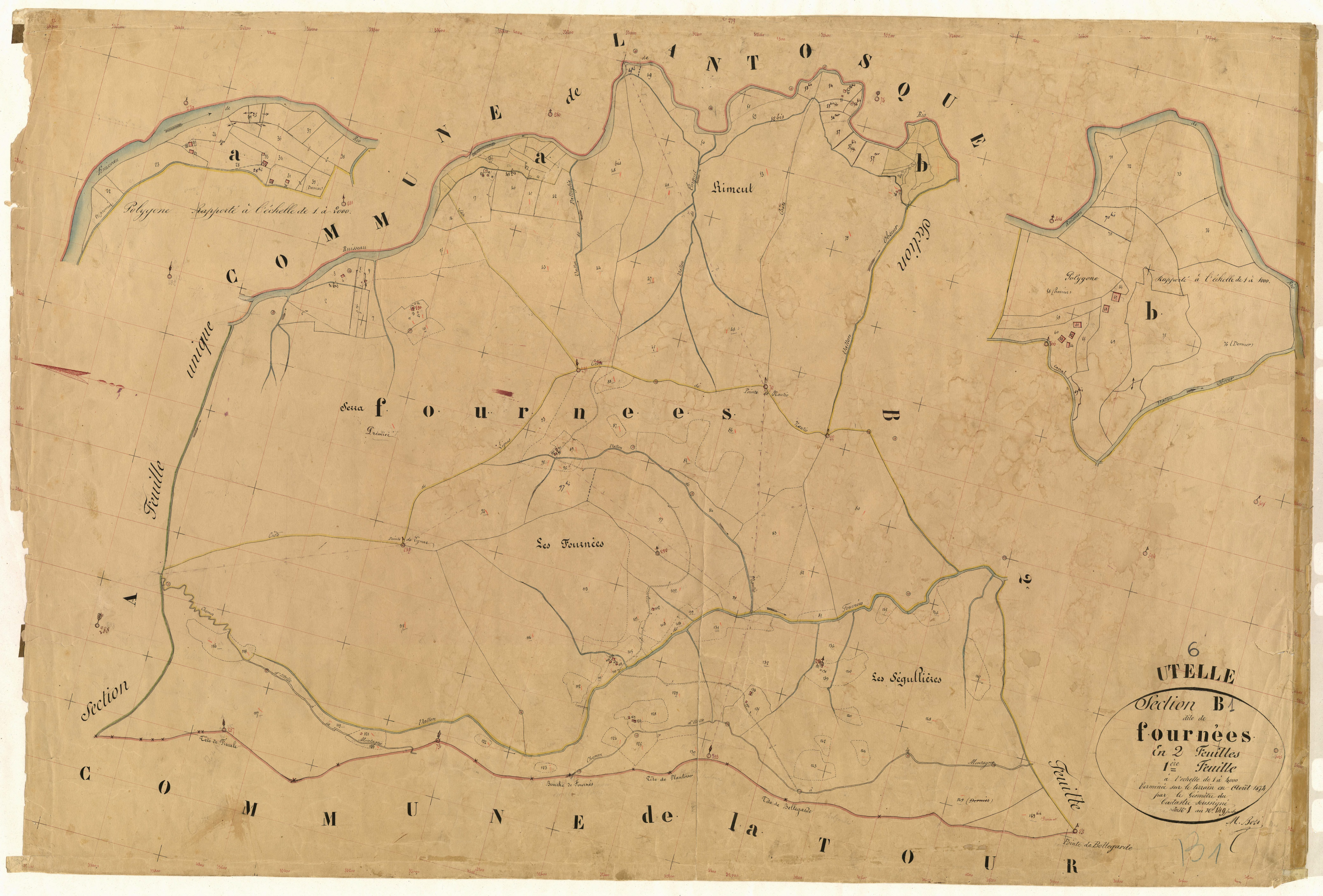 Fournès. - Plan de section, B1