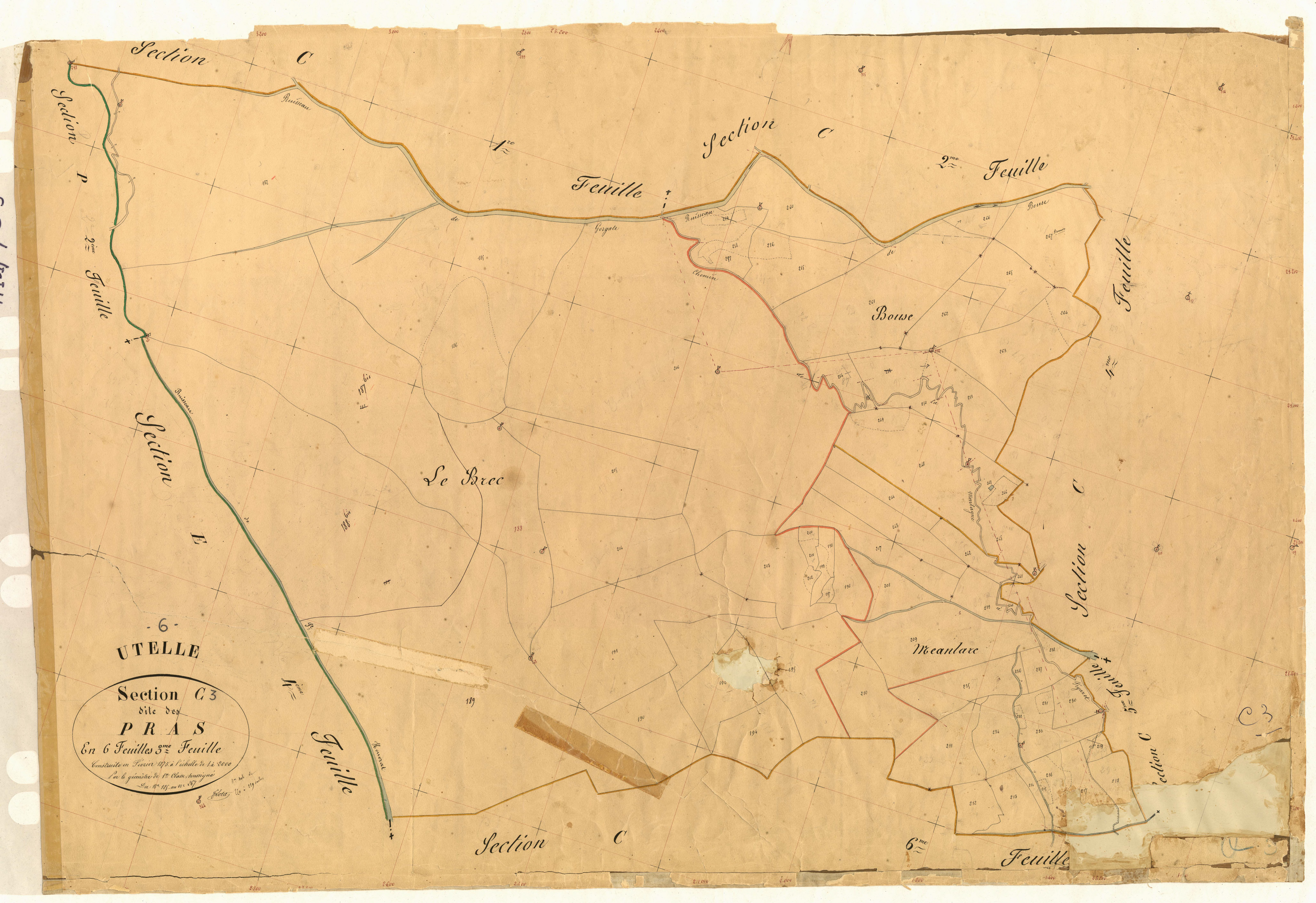 Les Pras. - Plan de section, C3