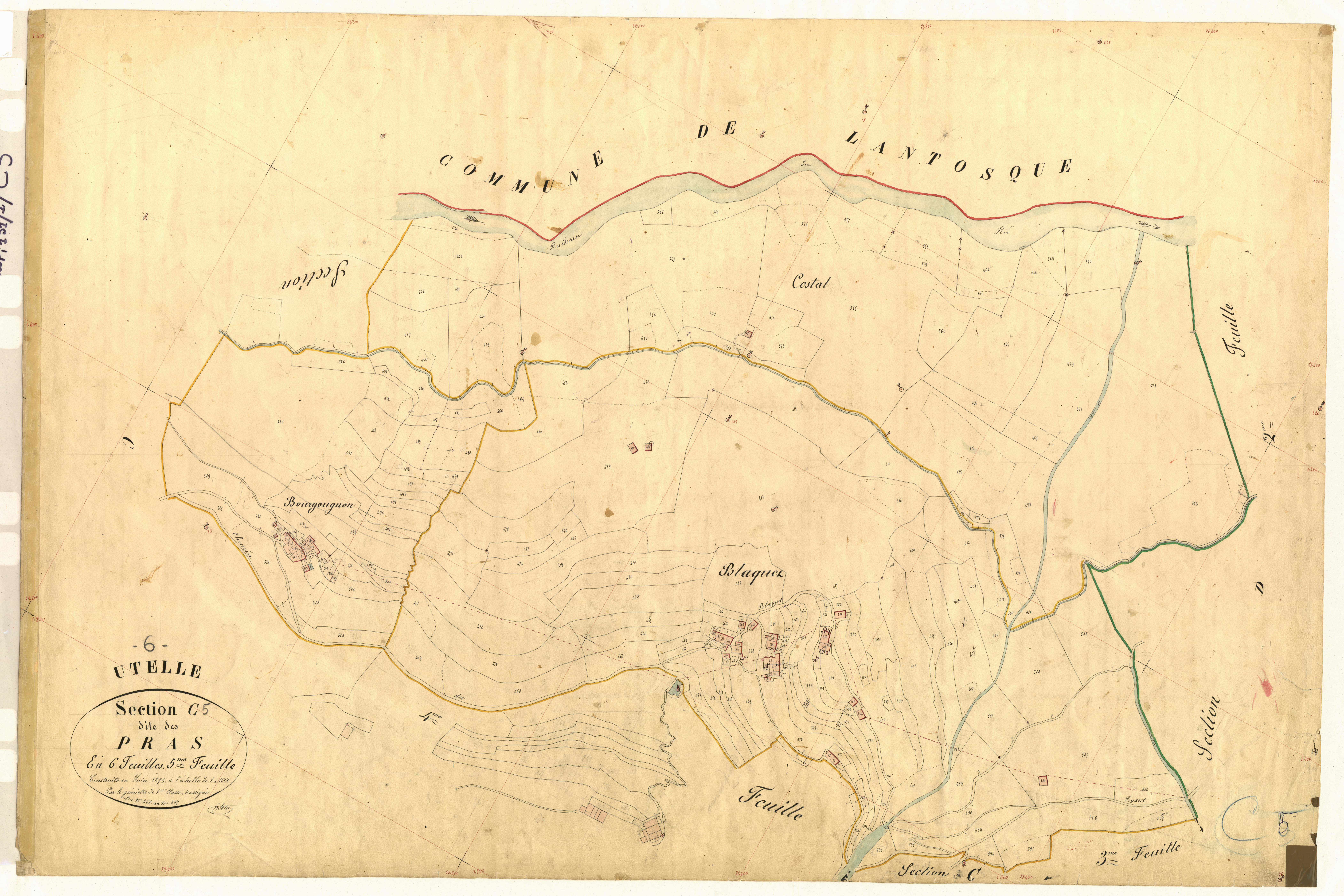 Les Pras. - Plan de section, C5