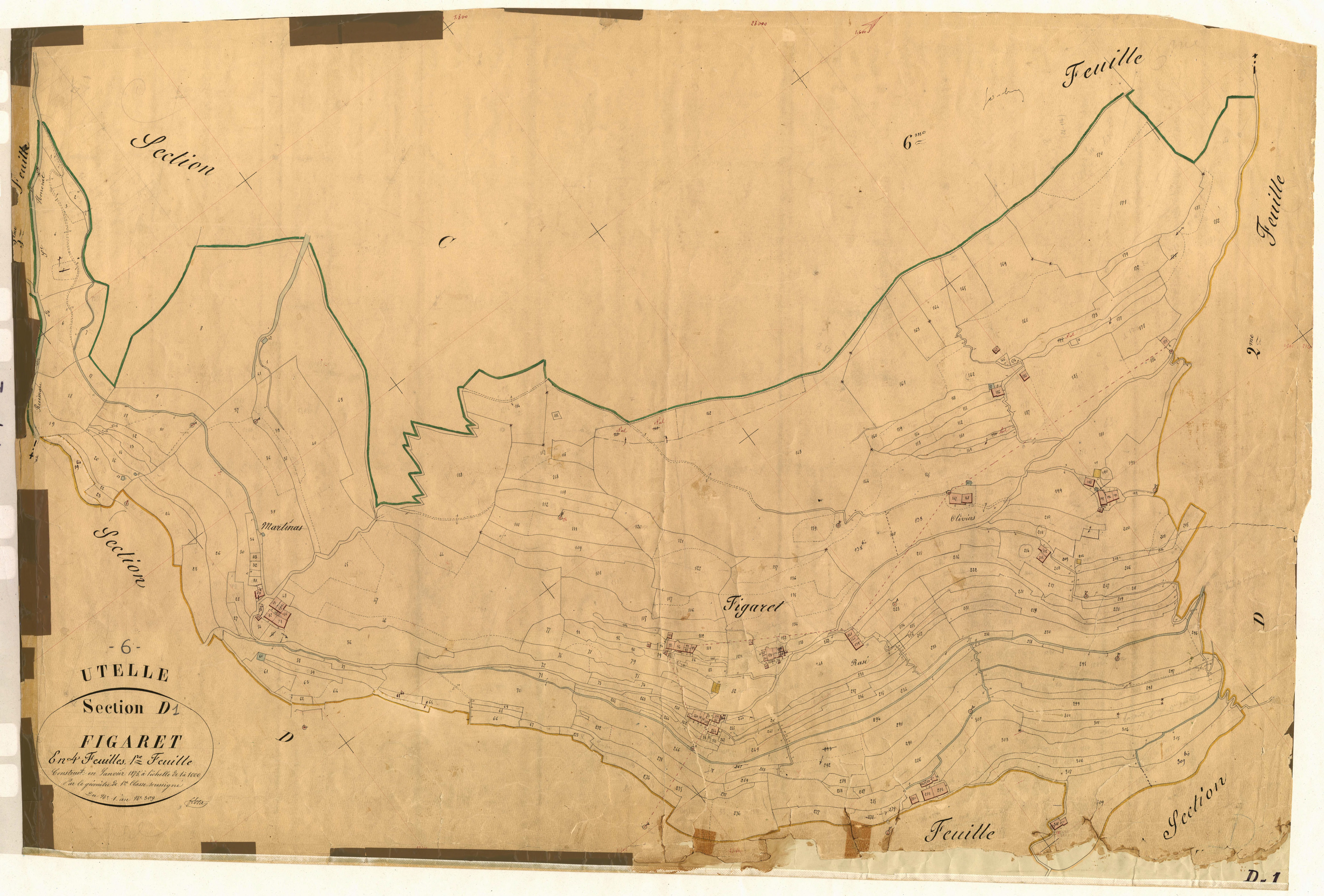 Figaret. - Plan de section, D1